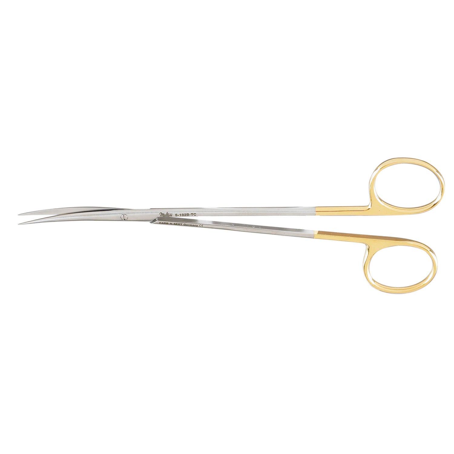 Metzenbaum Scissors, 7" Curved, Delicate, Carb-N-Sert, Sharp Points