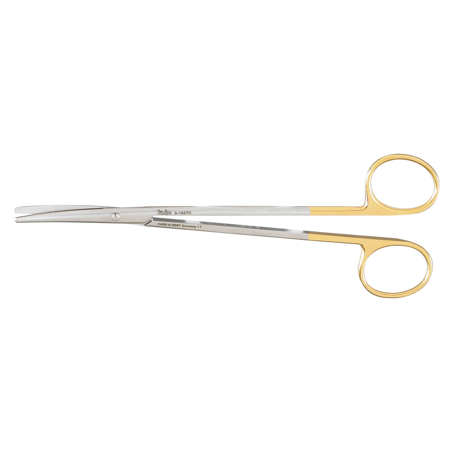Metzenbaum Scissors, 7" Curved, Standard, Carb-N-Sert, Blunt Points