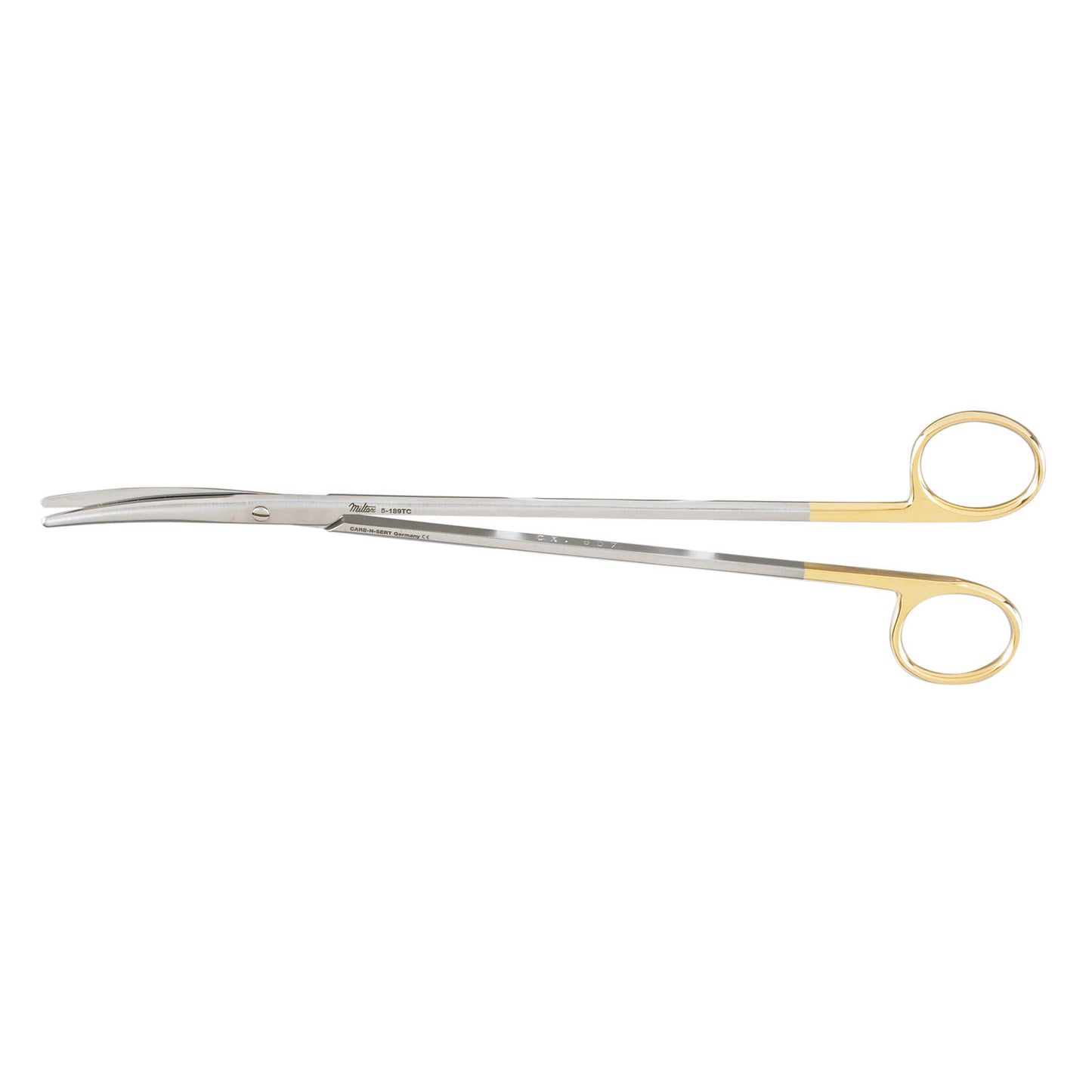 Metzenbaum Scissors, 9" Curved, Delicate, Carb-N-Sert, Blunt Points