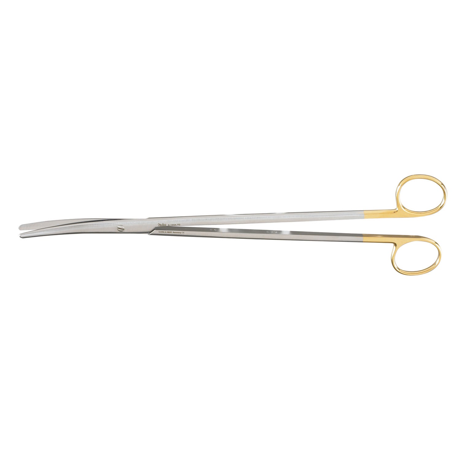 Metzenbaum Scissors, 12" Curved, Standard, Carb-N-Sert, Blunt Points