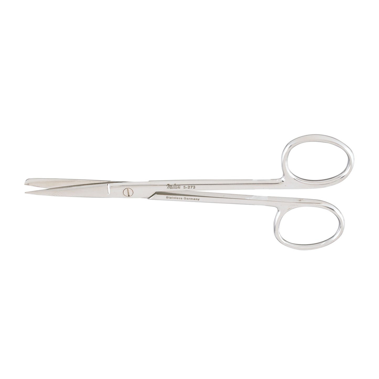 Surgery Scissors, 4_" Straight, Sharp-Blunt Points, Serrated Blade