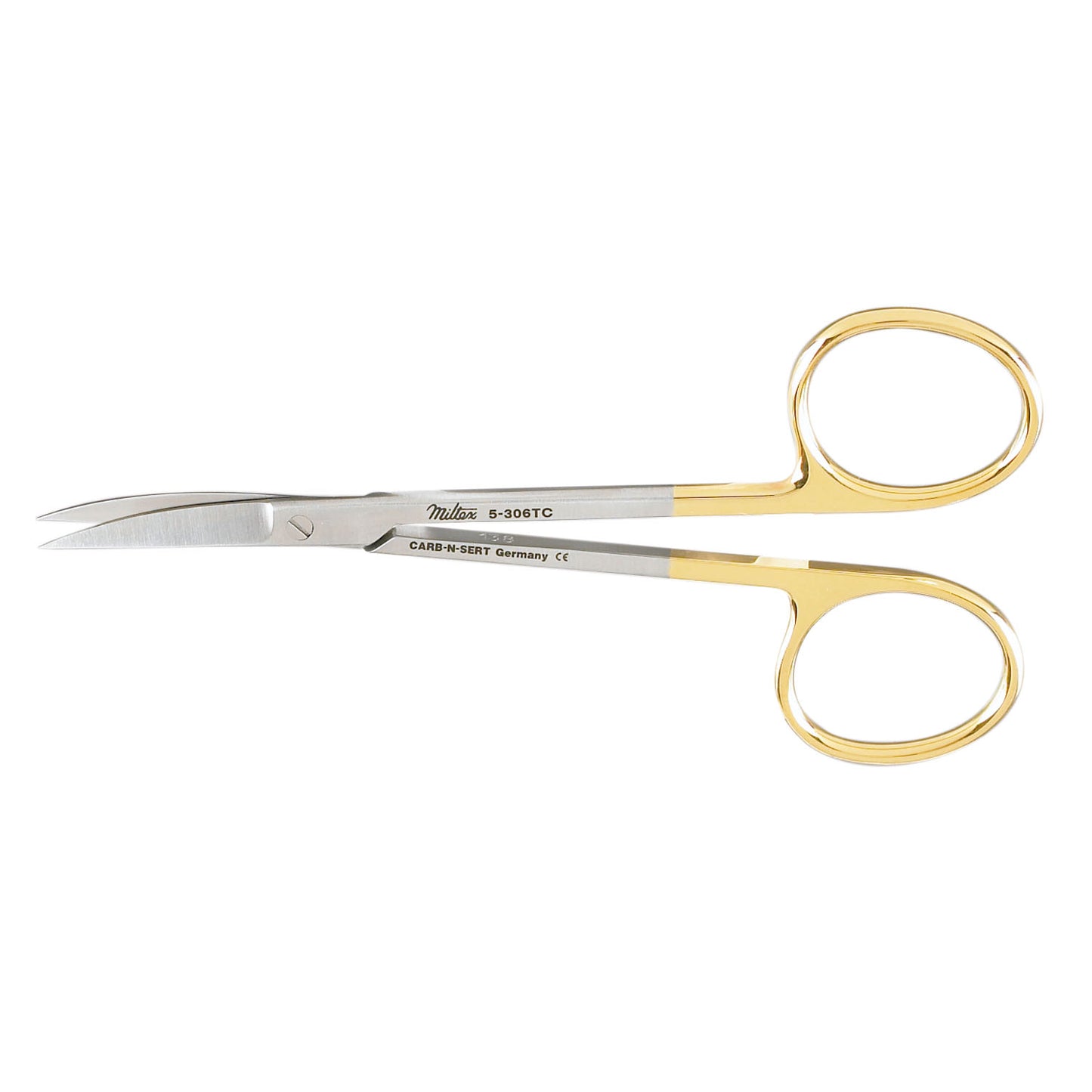 Iris Scissors, 4_" Curved, Carb-N-Sert