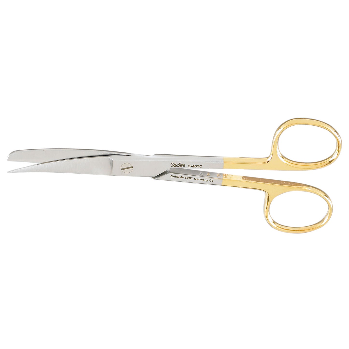 Operating Scissors, 5_", Sharp-Blunt Points, Curved, Carb-N-Sert