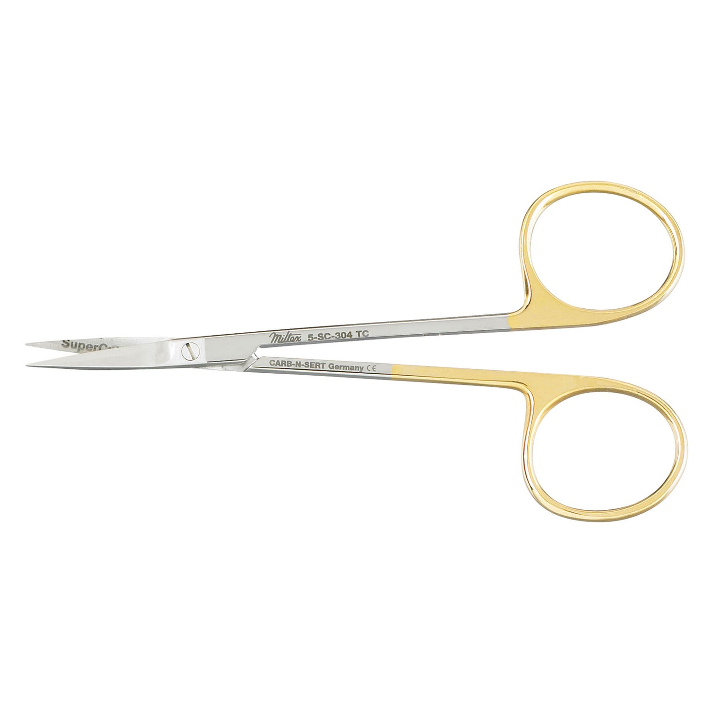 Iris Scissors, 4_" Straight, SuperCut Carb-N-Sert Blades
