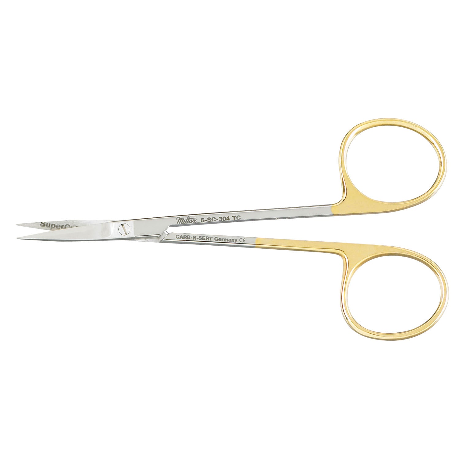 Iris Scissors, 4_" Straight, SuperCut Carb-N-Sert Blades