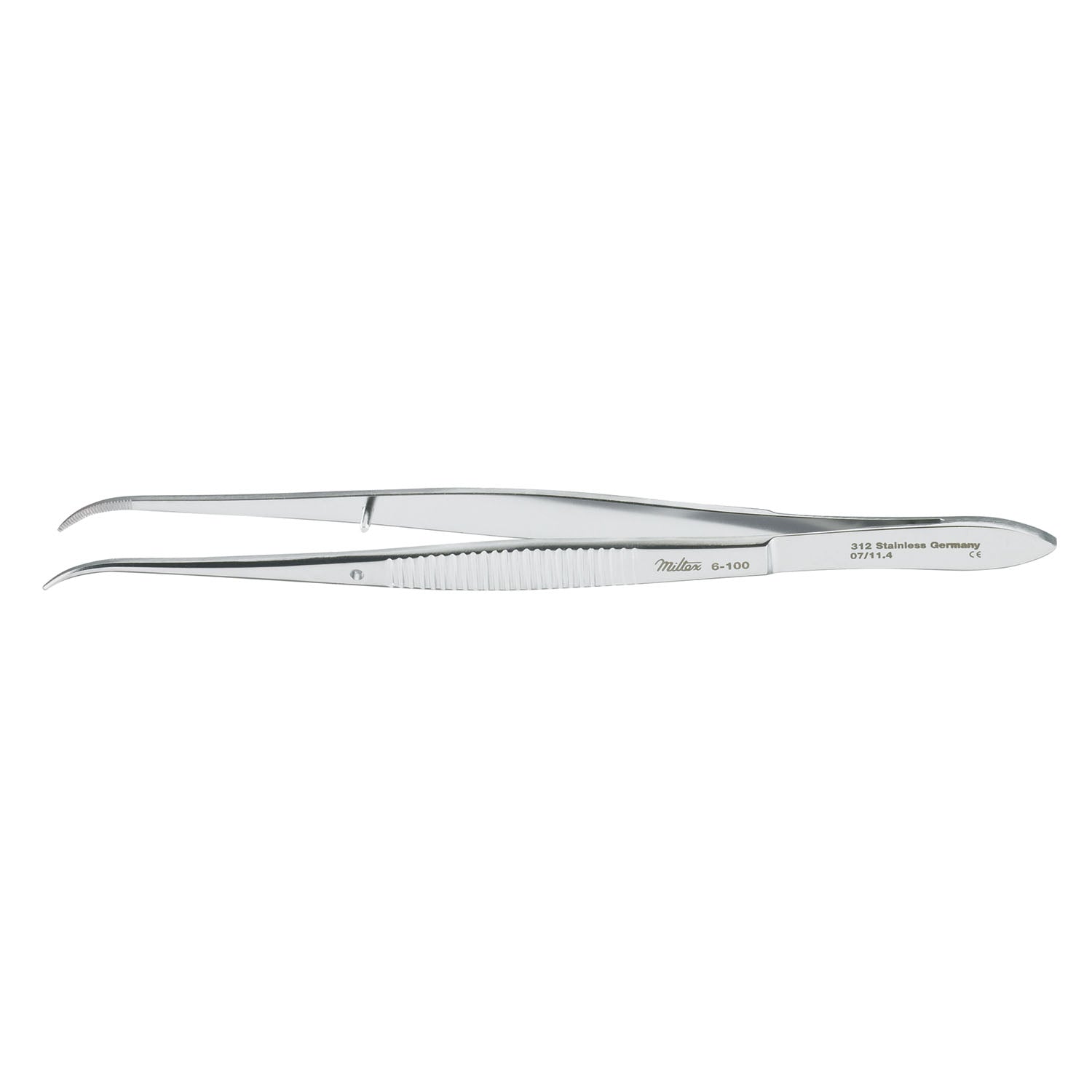 Dressing Forceps, 5", Curved Narrow Tips