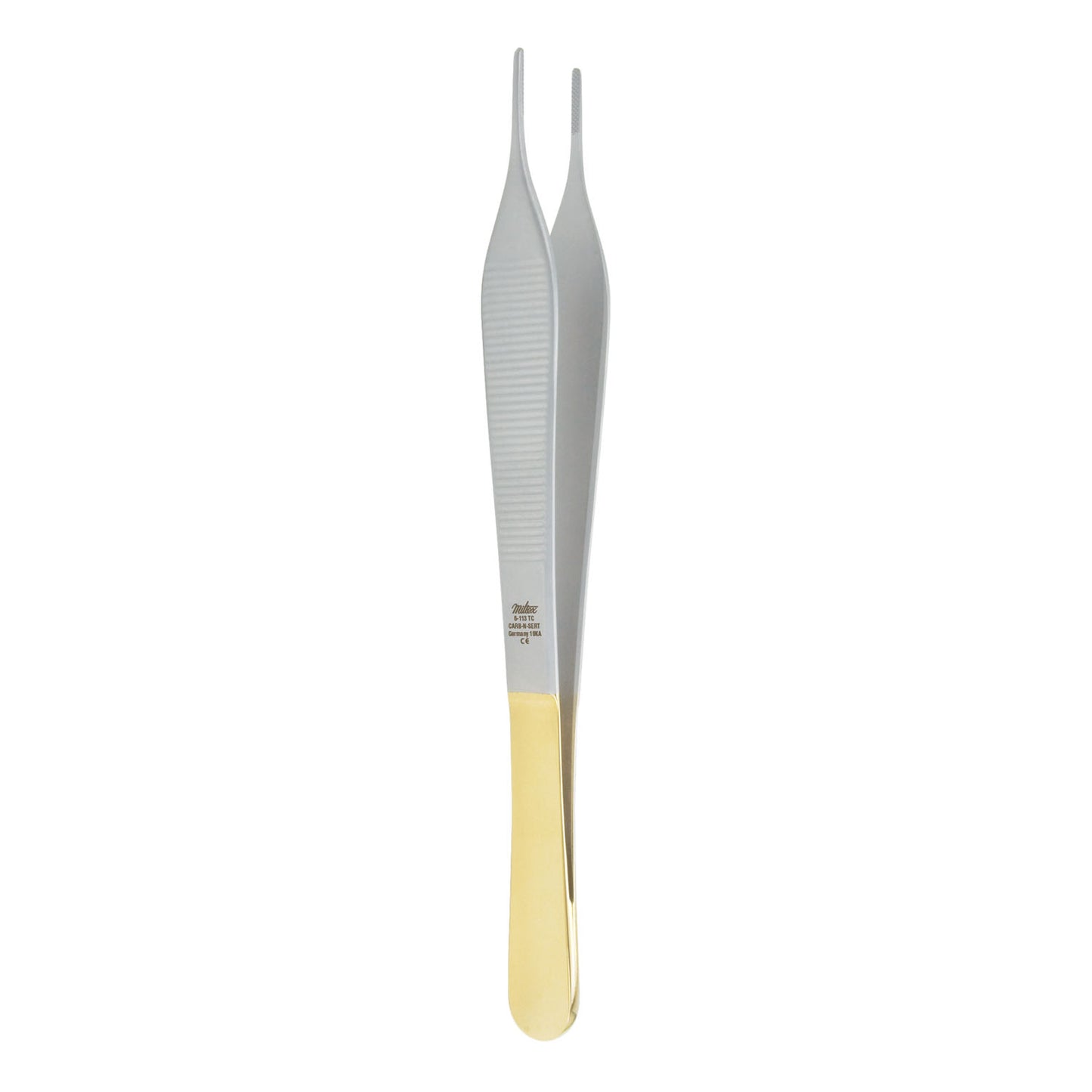 Hudson (EWALD) Forceps, 6", Dressing, Cross Serrated Tips, Carb-N-Sert (Tungsten Carbide)