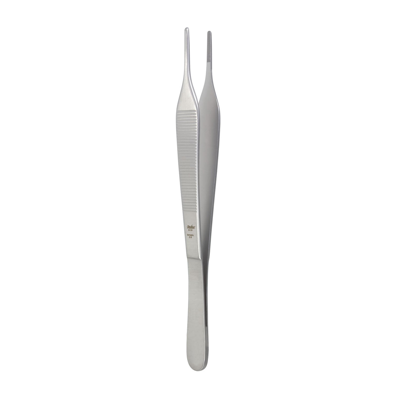Hudson (EWALD) Forceps, 6", Dressing, Serrated Tips