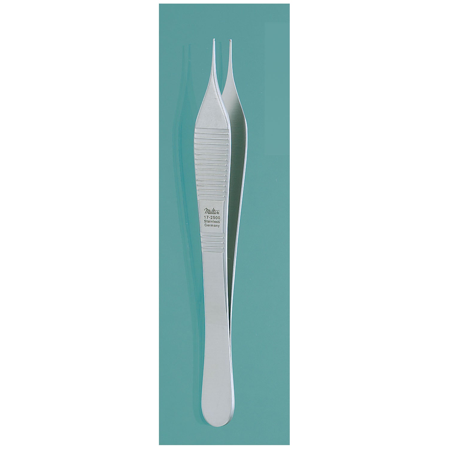 Tissue Forceps, 4_", 1x2 Teeth, Angled, Delicate