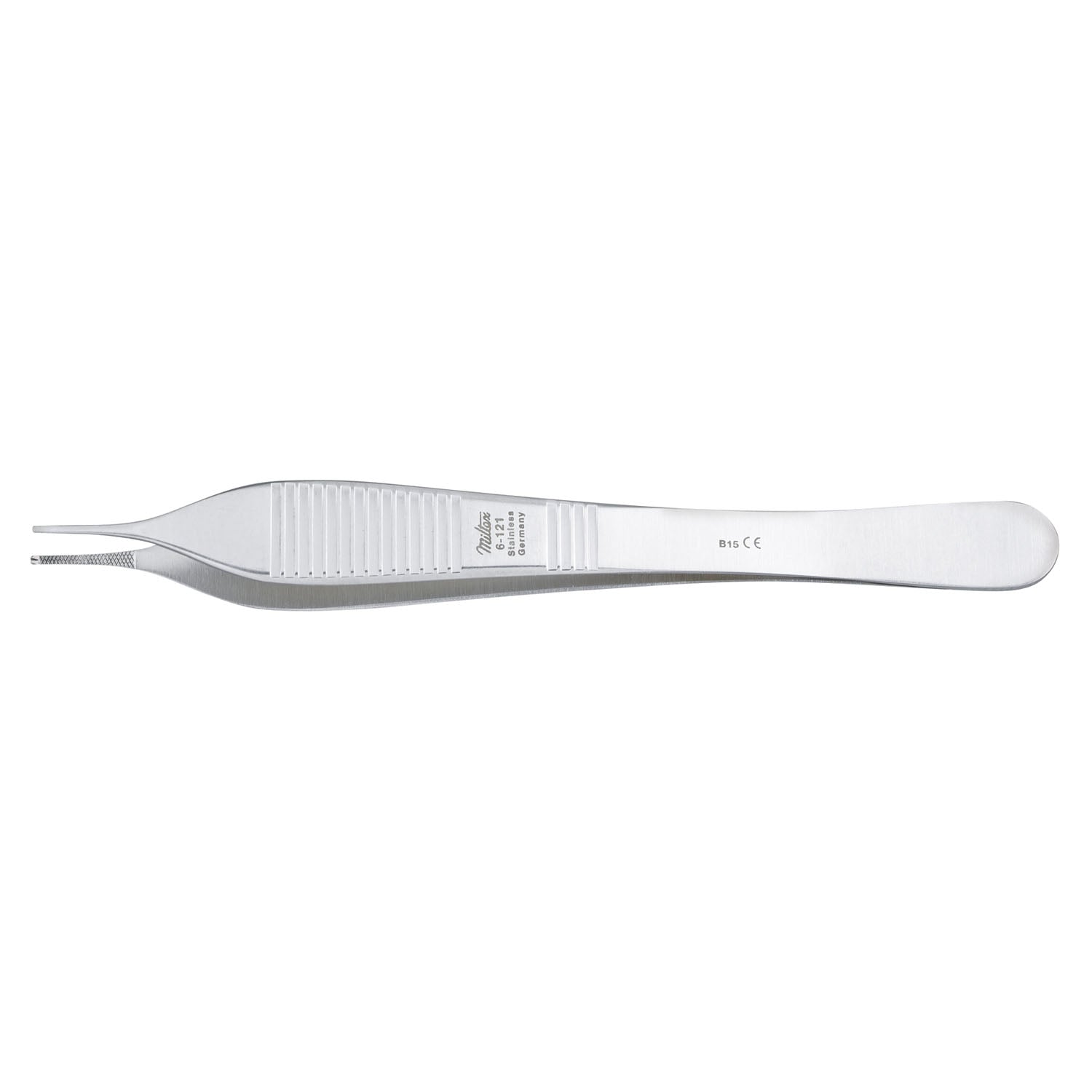 Tissue Forceps, 4_", 1x2 Teeth, Cross Serrated Jaws