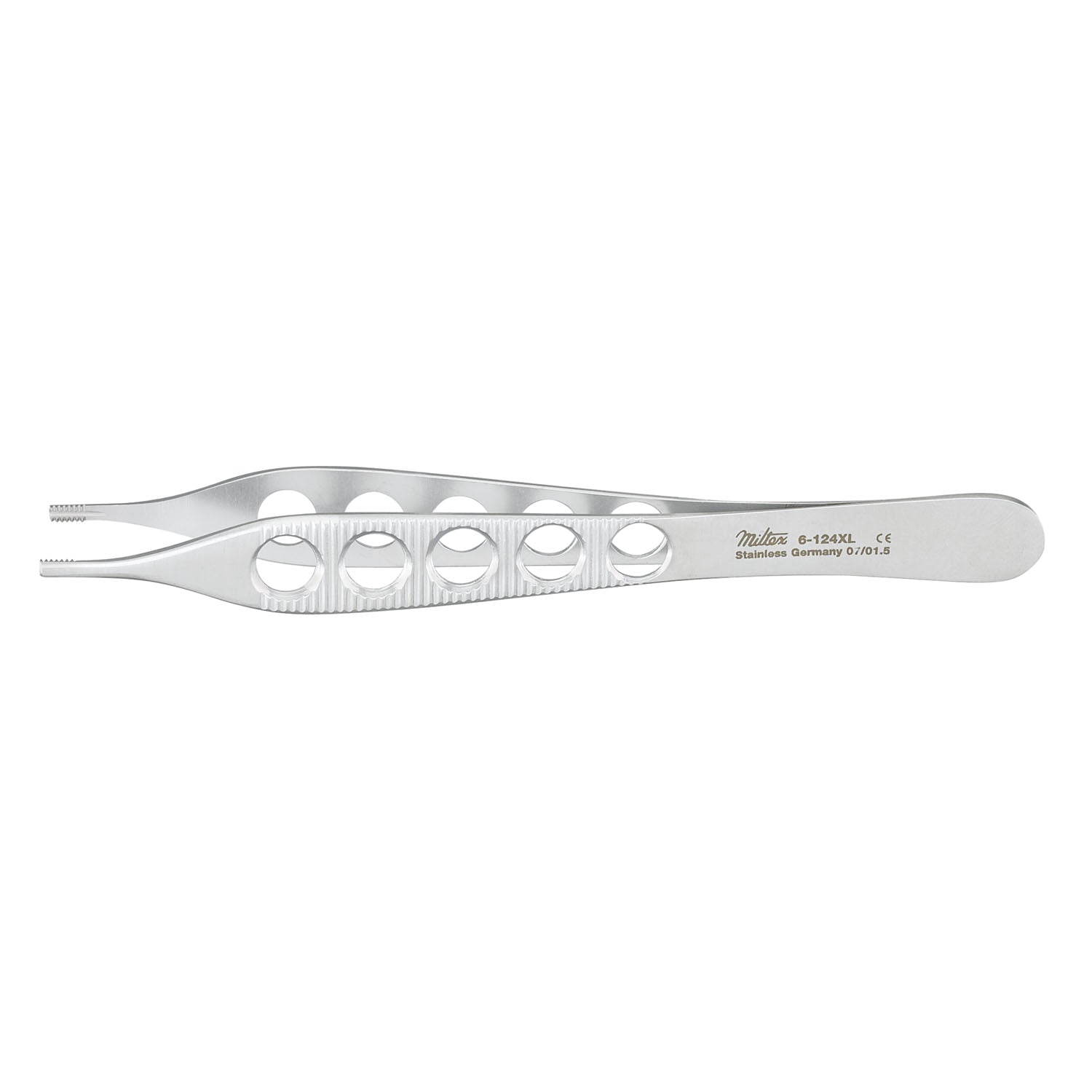Tissue Forceps, 4_", Lightweight, Fenestrated Handles