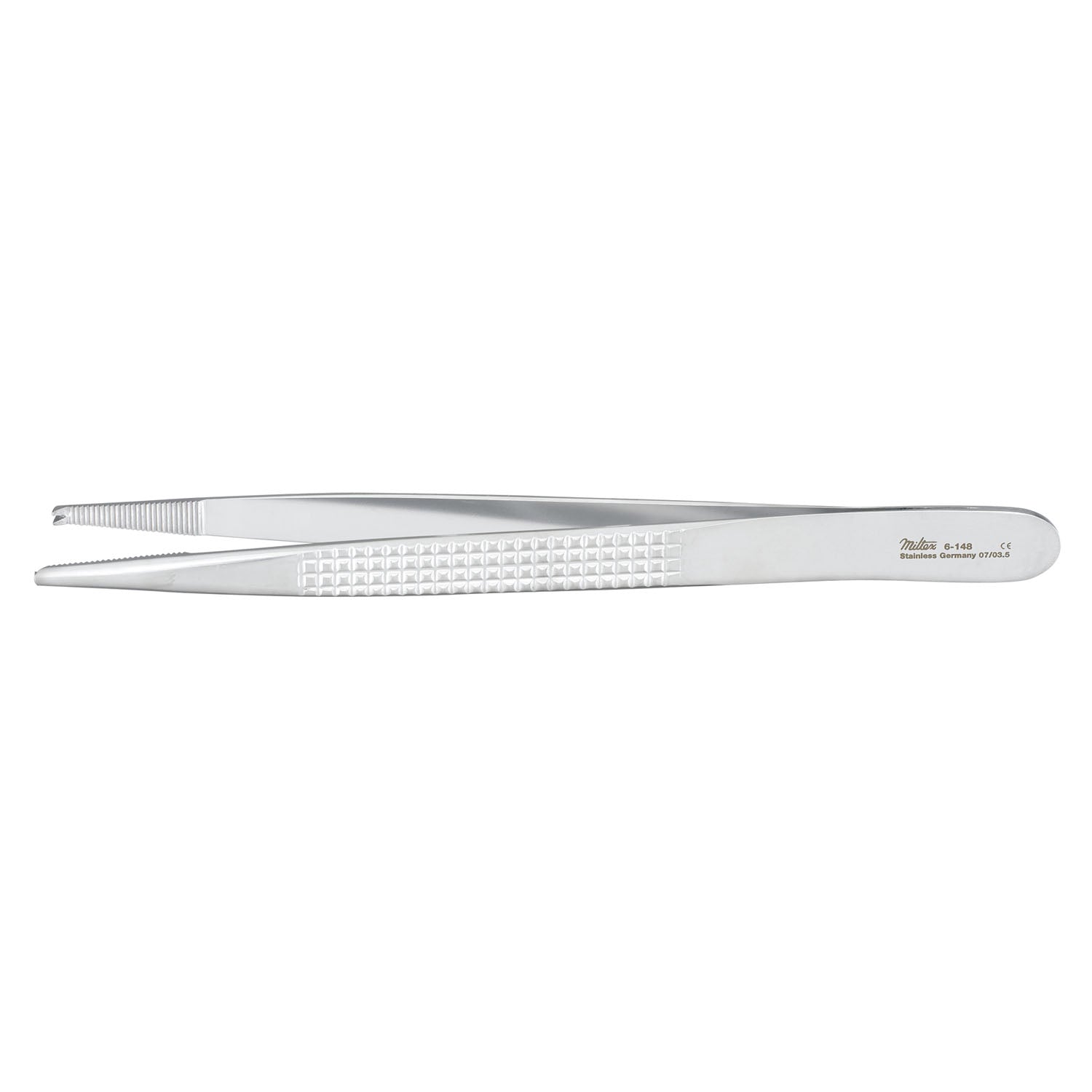 Tissue Forceps, 7", 1x2 Teeth, Serrated Tips
