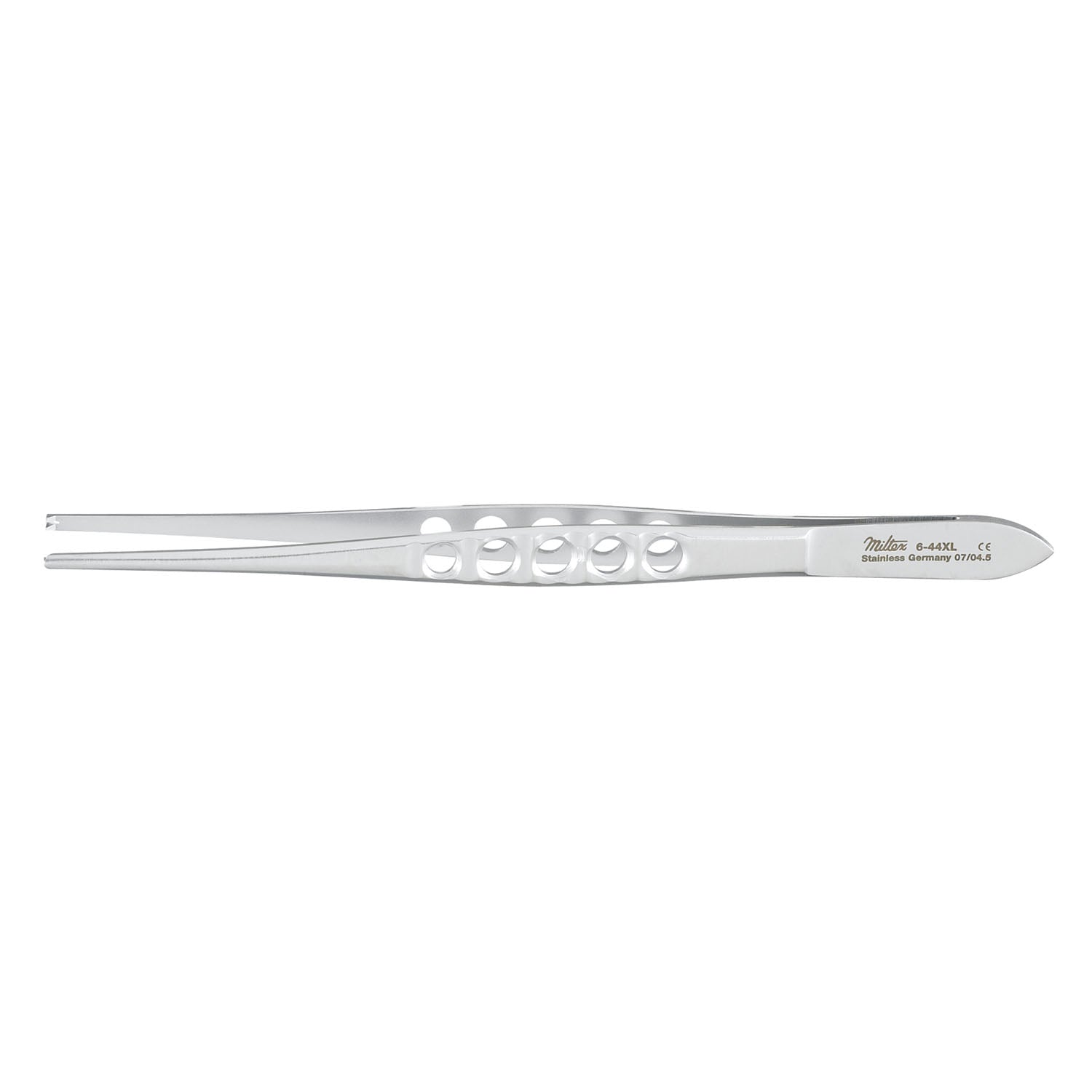 Tissue Forceps, 5_", 1x2 Teeth, Standard Lightweight, Fenestrated Handles