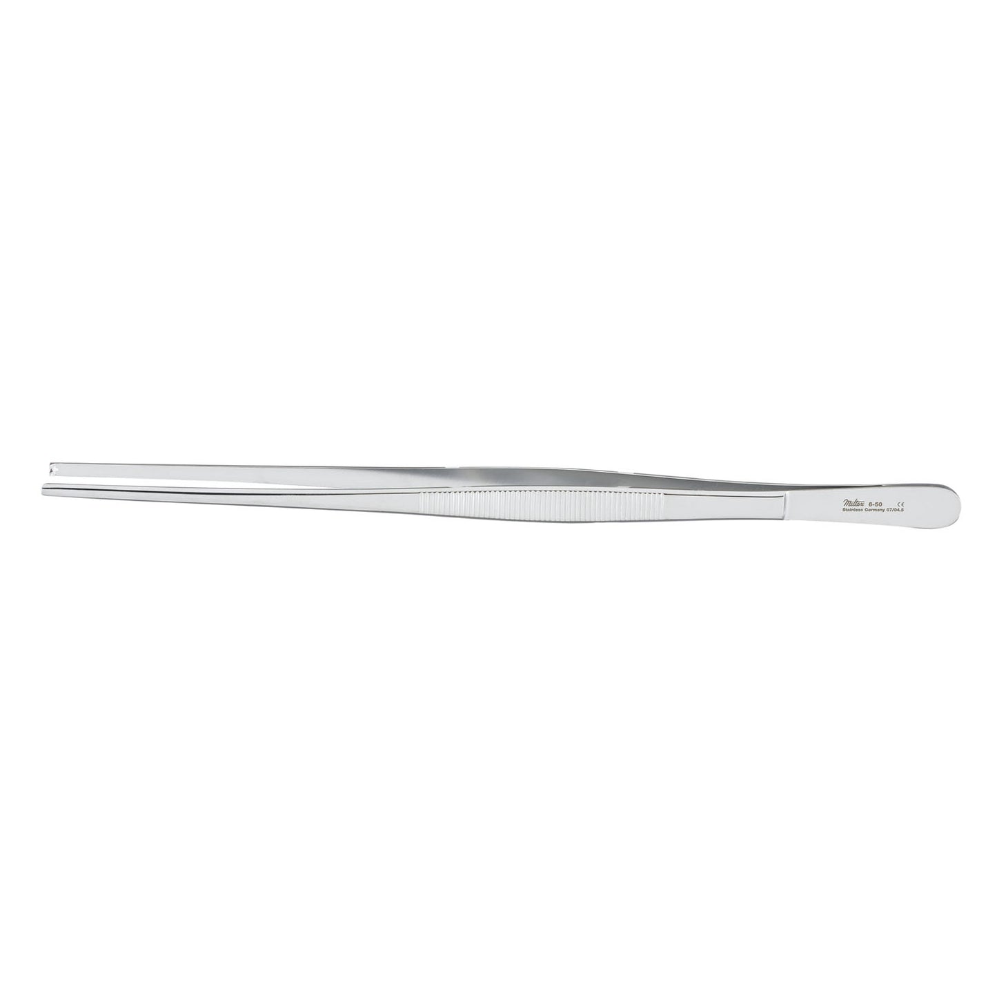 Tissue Forceps, 10", 1x2 Teeth, Standard, Serrated Handles