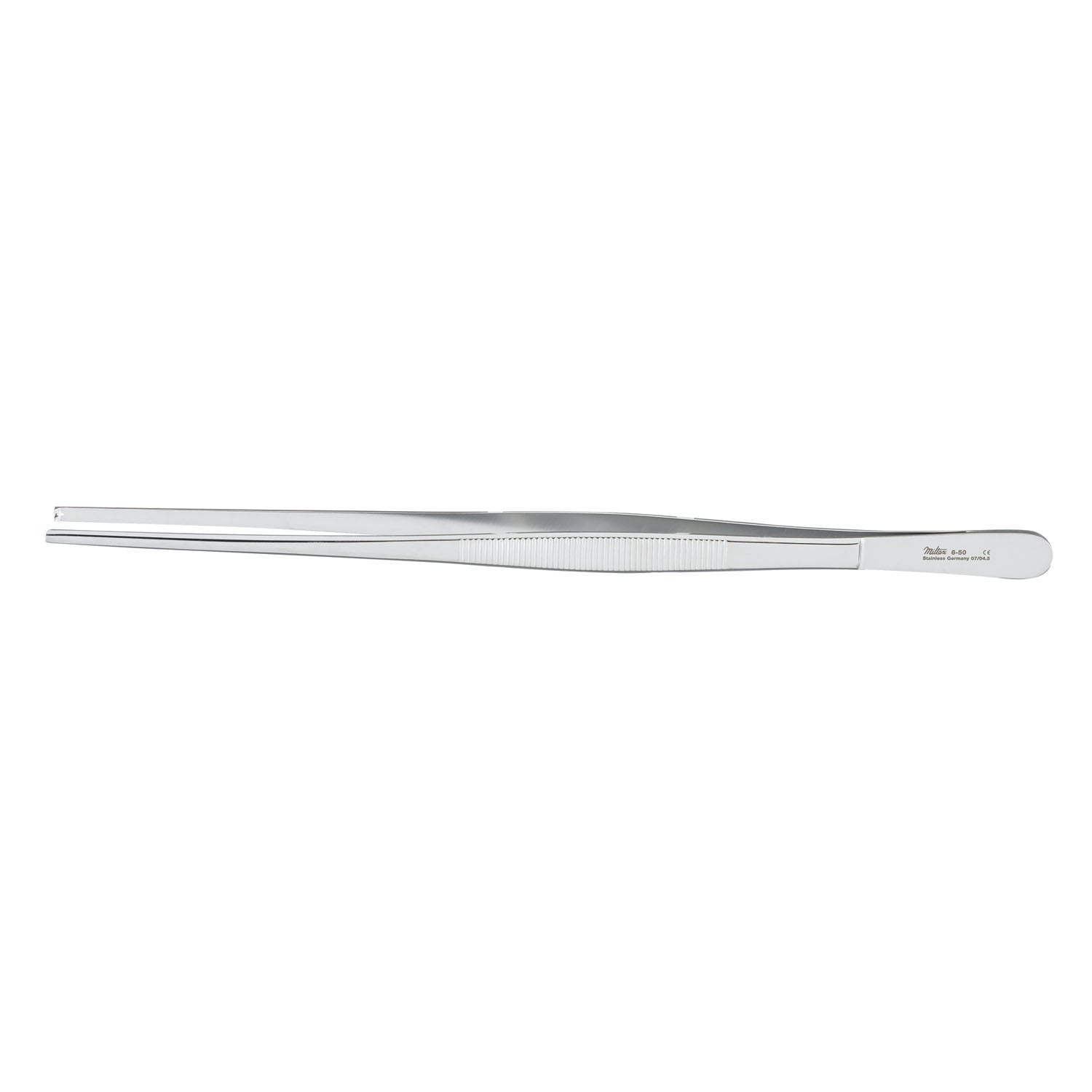 Tissue Forceps, 10", 1x2 Teeth, Standard, Serrated Handles