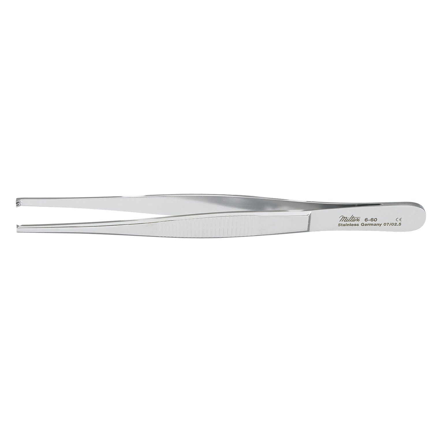 Tissue Forceps, 4_", 2x3 Teeth, Standard, Serrated Handles