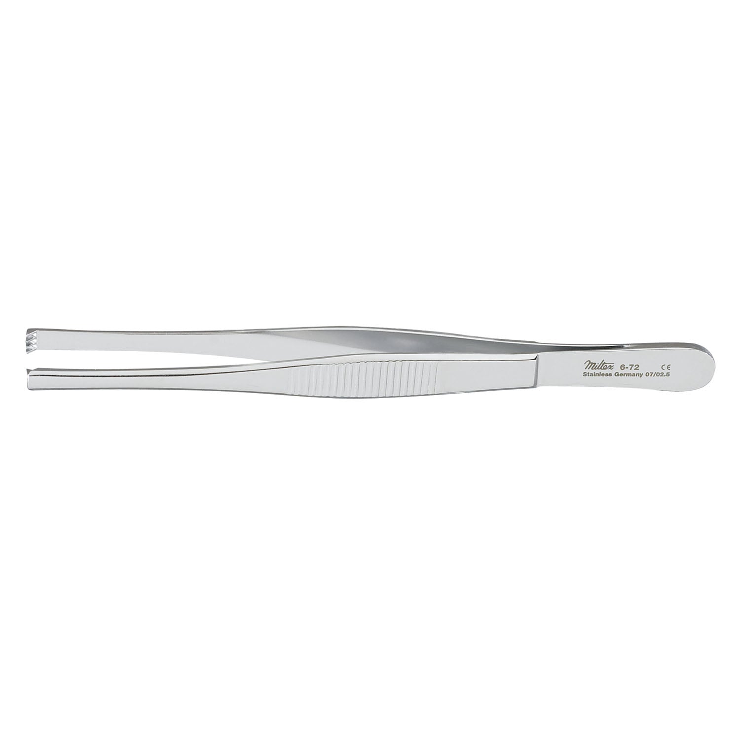 Tissue Forceps, 5", 3x4 Teeth, Standard, Serrated Handles
