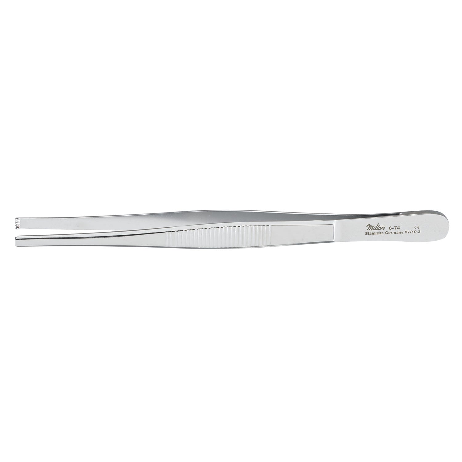 Tissue Forceps, 5_", 3x4 Teeth, Standard, Serrated Handles
