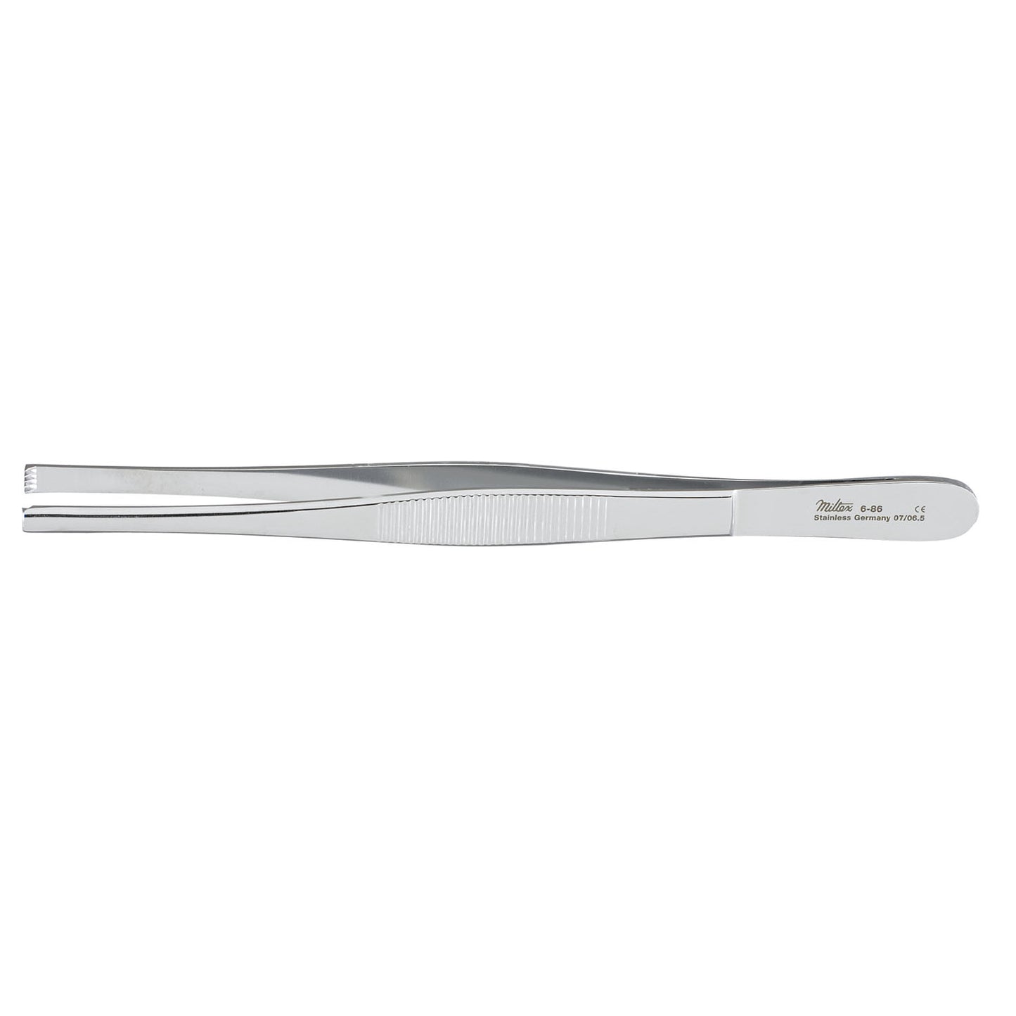 Tissue Forceps, 6", 4x5 Teeth, Standard, Serrated Handles