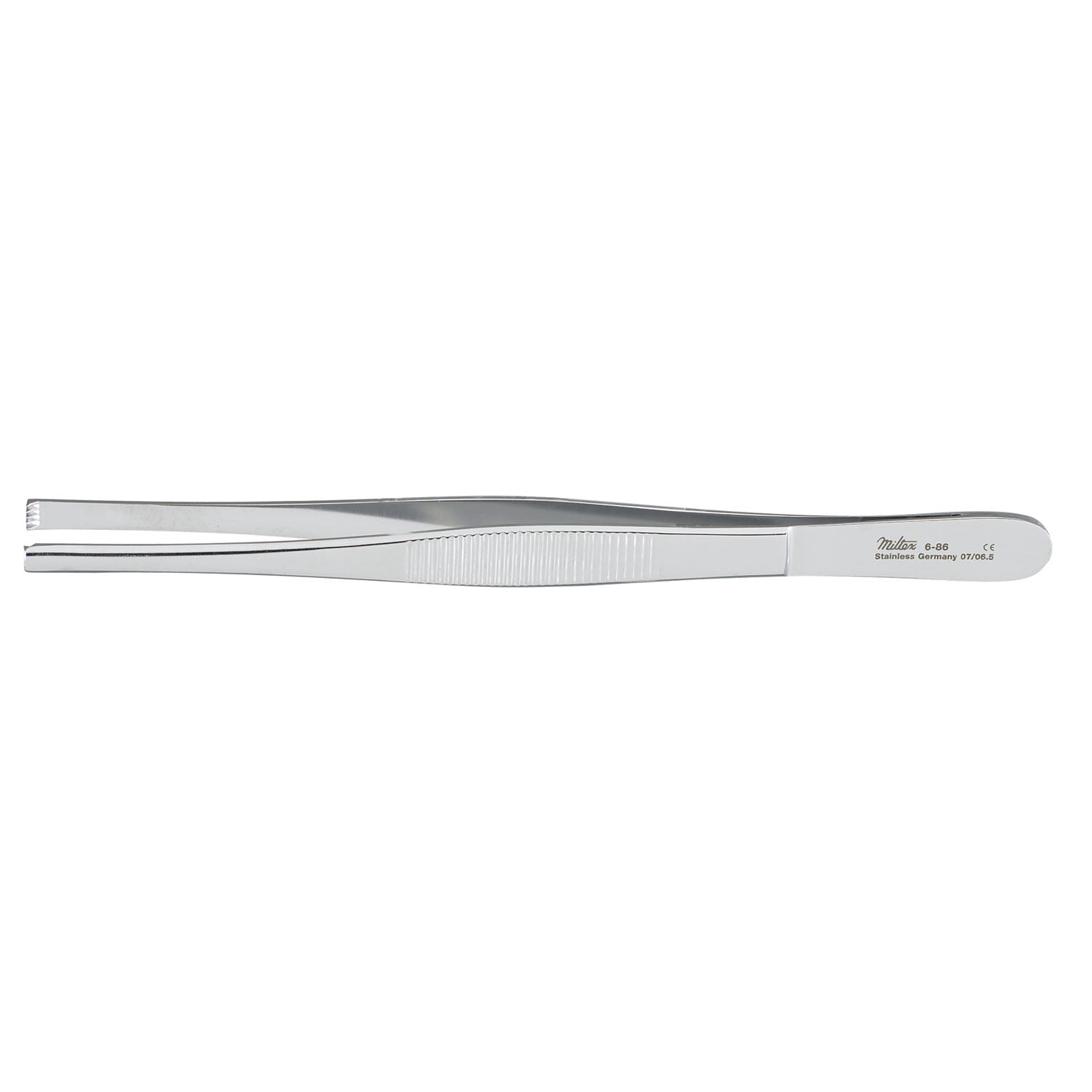 Tissue Forceps, 6", 4x5 Teeth, Standard, Serrated Handles