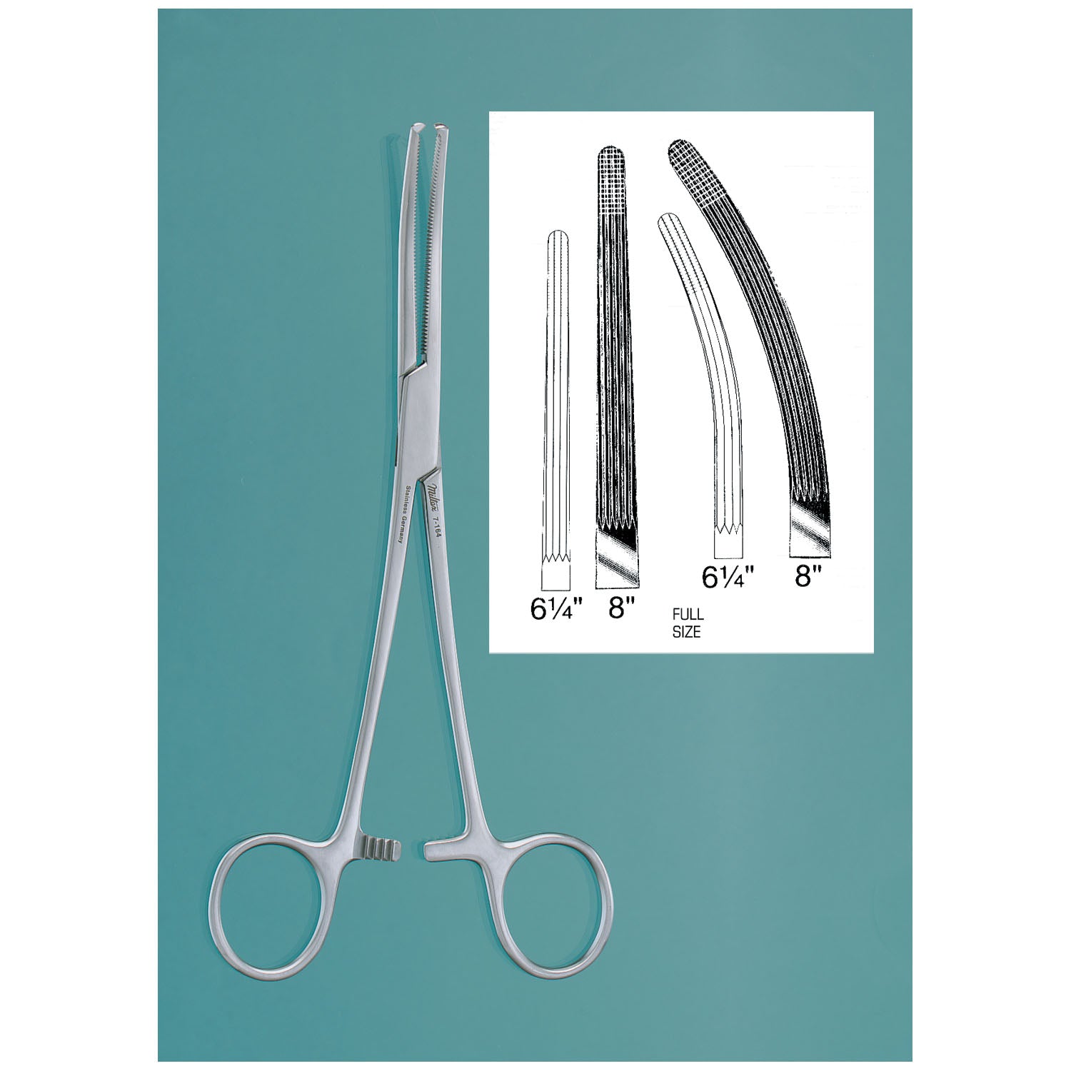 Rochester-Ochsner Forceps, 8" Curved