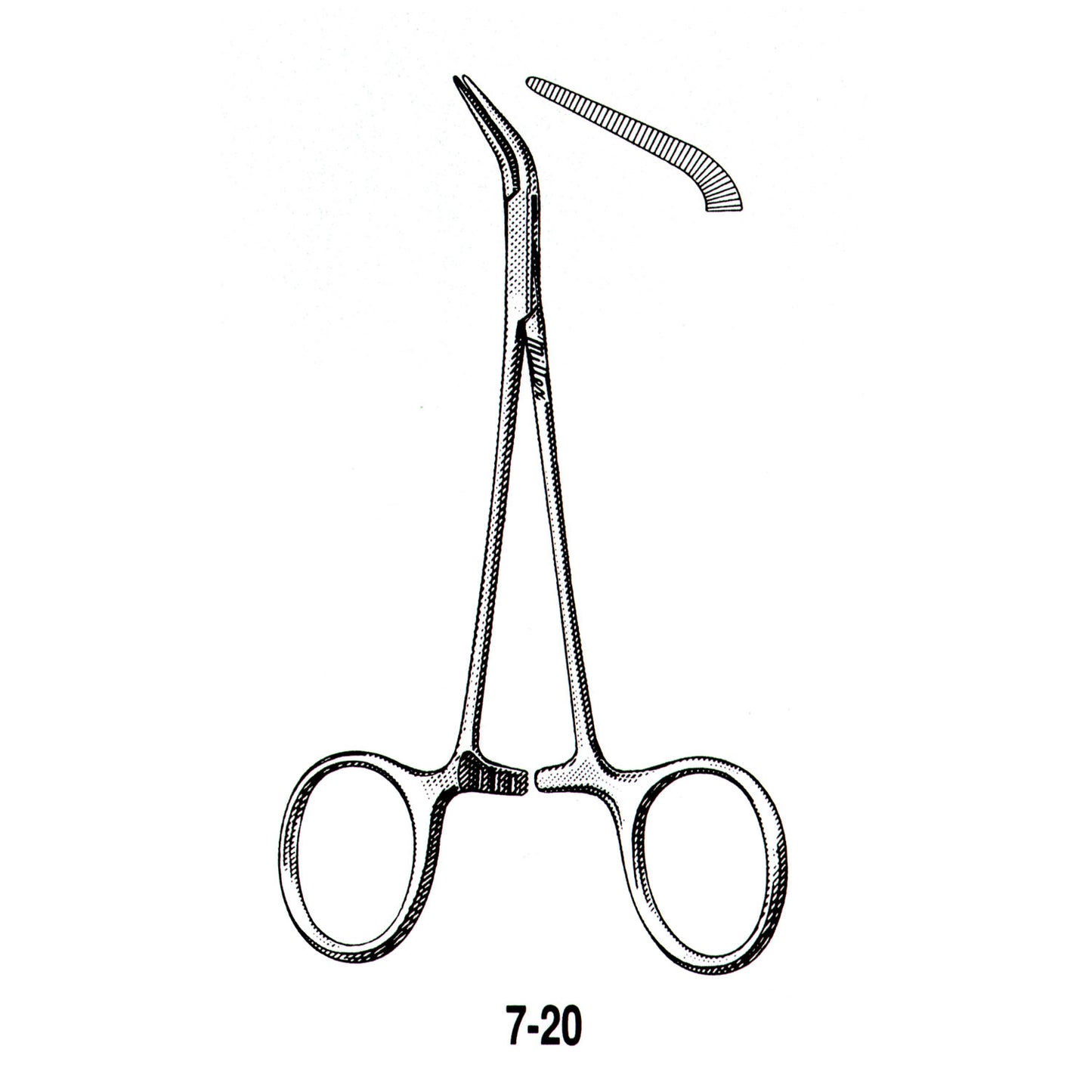 Halstead Mosquito Forceps, 5", Extra Delicate, Jaws 45 Angled On Flat