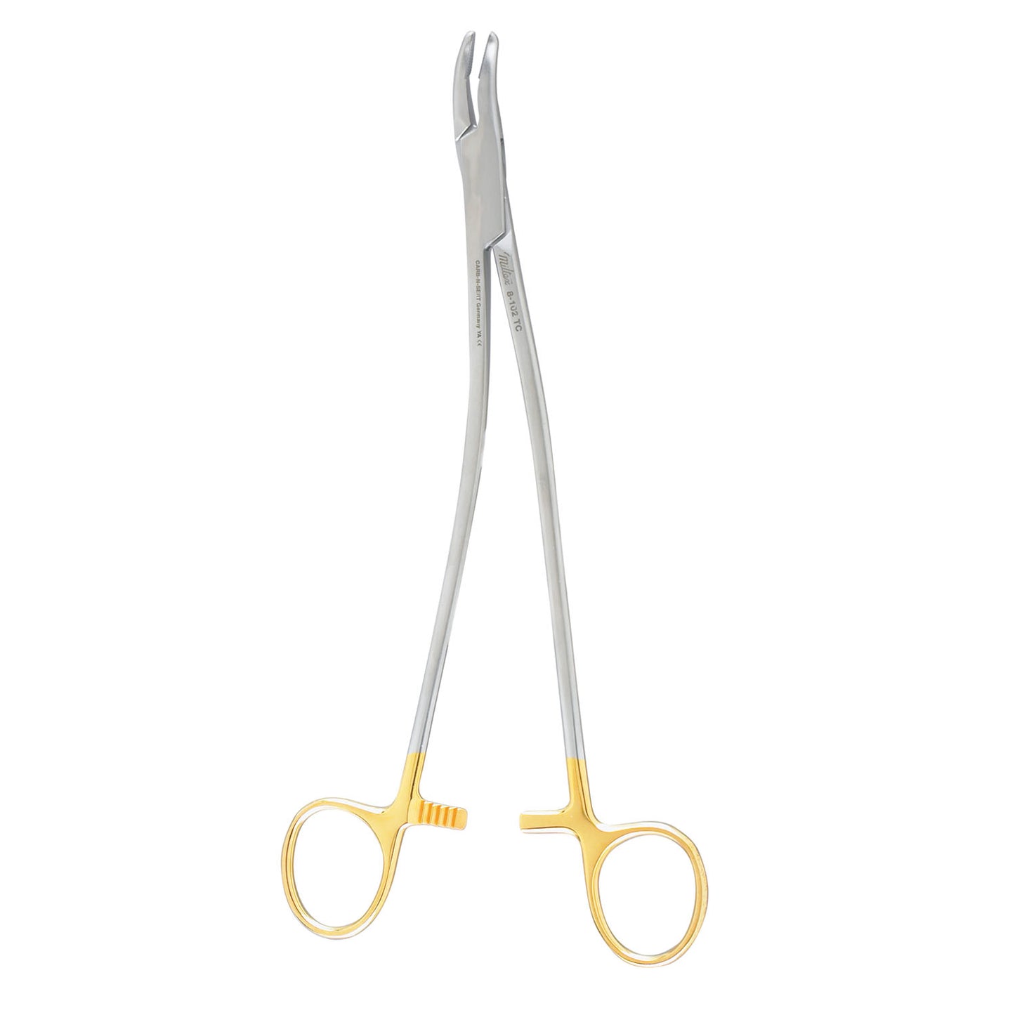 Stratte Needle Holder, 9", Carb-N-Sert, Serrated