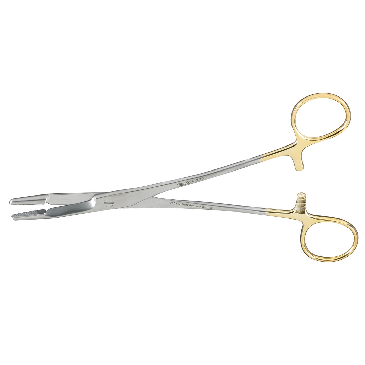 Olsen-Hegar Needle Holder, 7_", Serrated, Carb-N-Sert T.C. Jaws