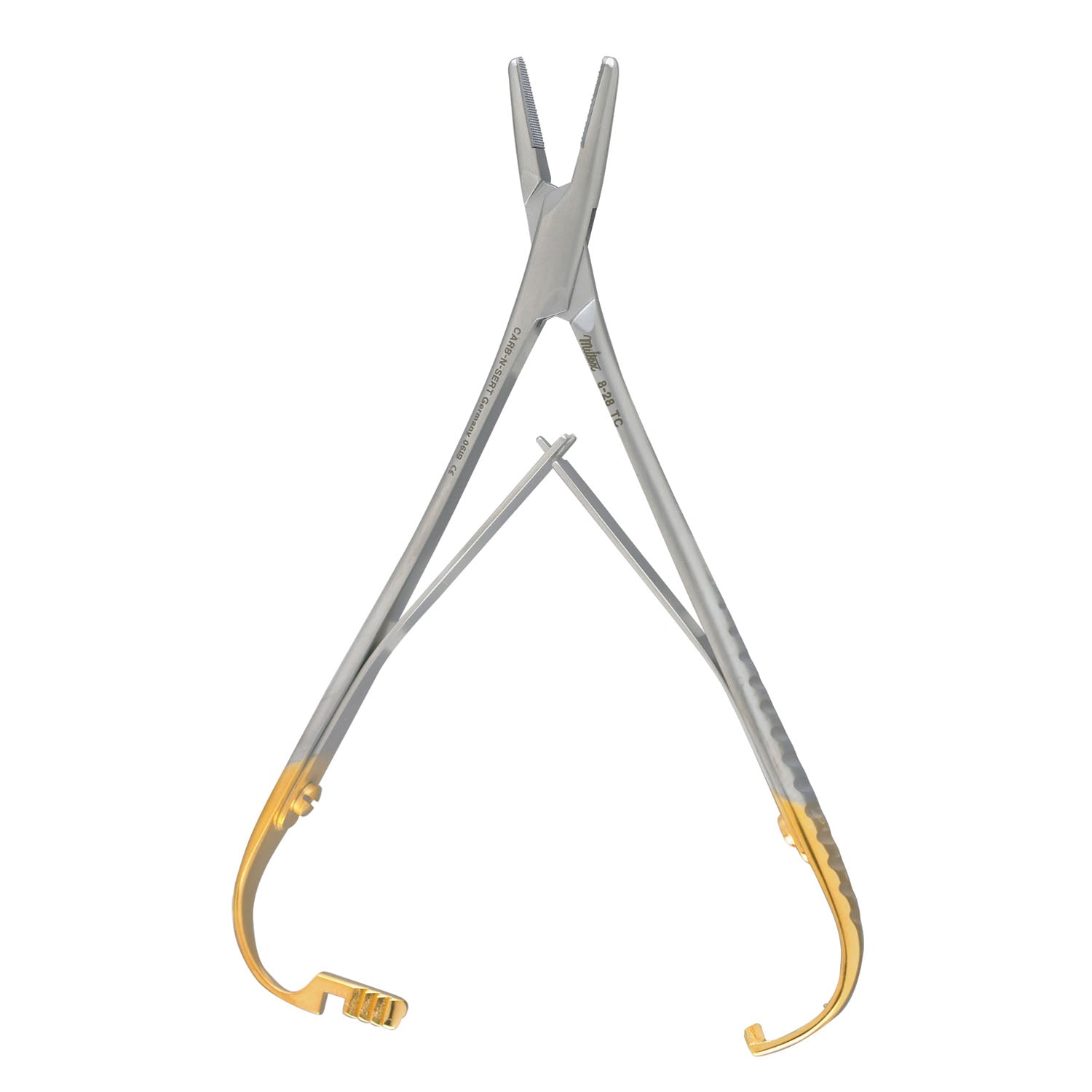 Mathieu Needle Holder, 5_", Serrated, Carb-N-Sert