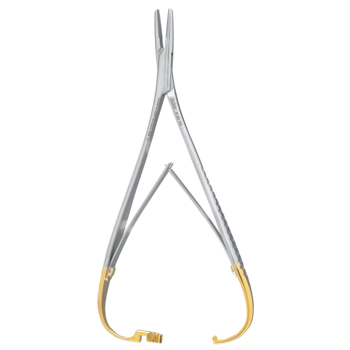 Mathieu Needle Holder, 6_", Serrated, Carb-N-Sert