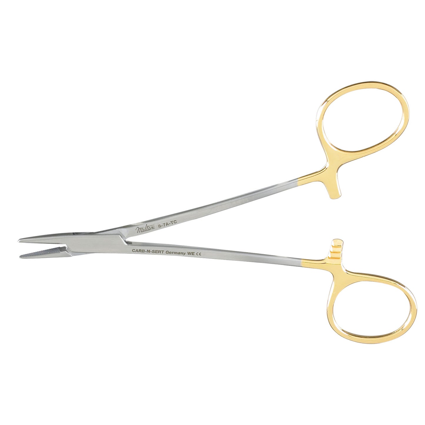 Webster Needle Holder, 4_", Carb-N-Sert, Extra Delicate, Serrated