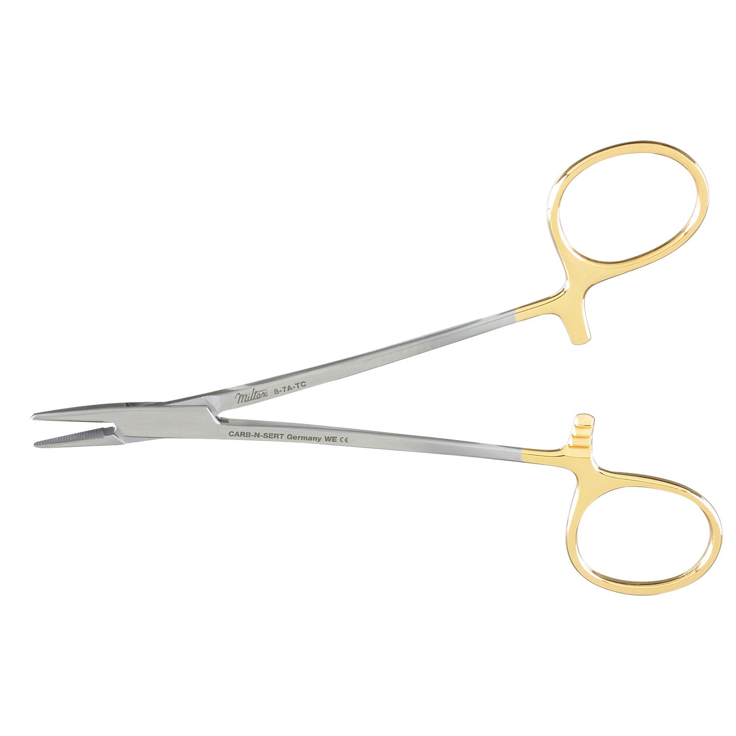Webster Needle Holder, 4_", Carb-N-Sert, Extra Delicate, Serrated