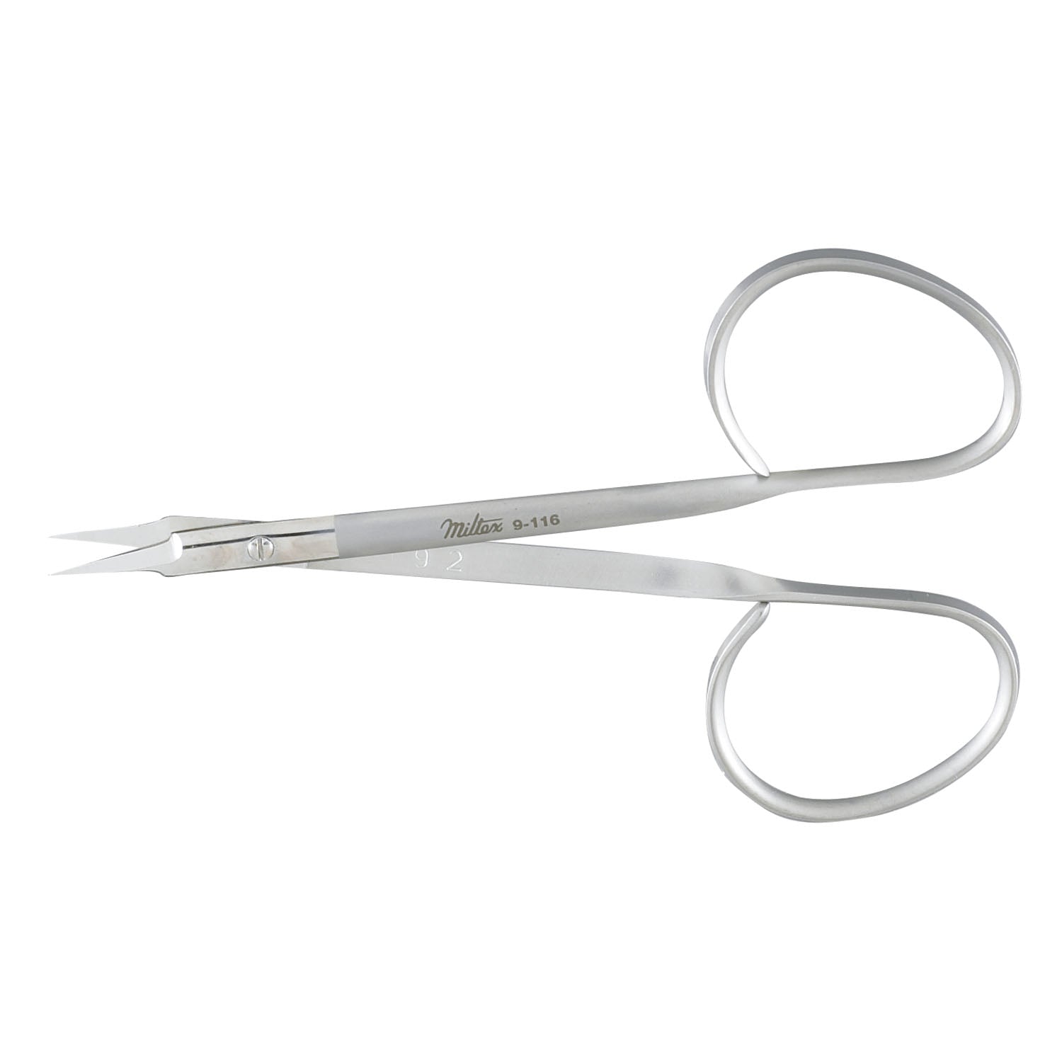 Miltex Stitch Scissors, Curved, Sharp Pointed Tips, Ribbon Style Handles, 3 2/3"