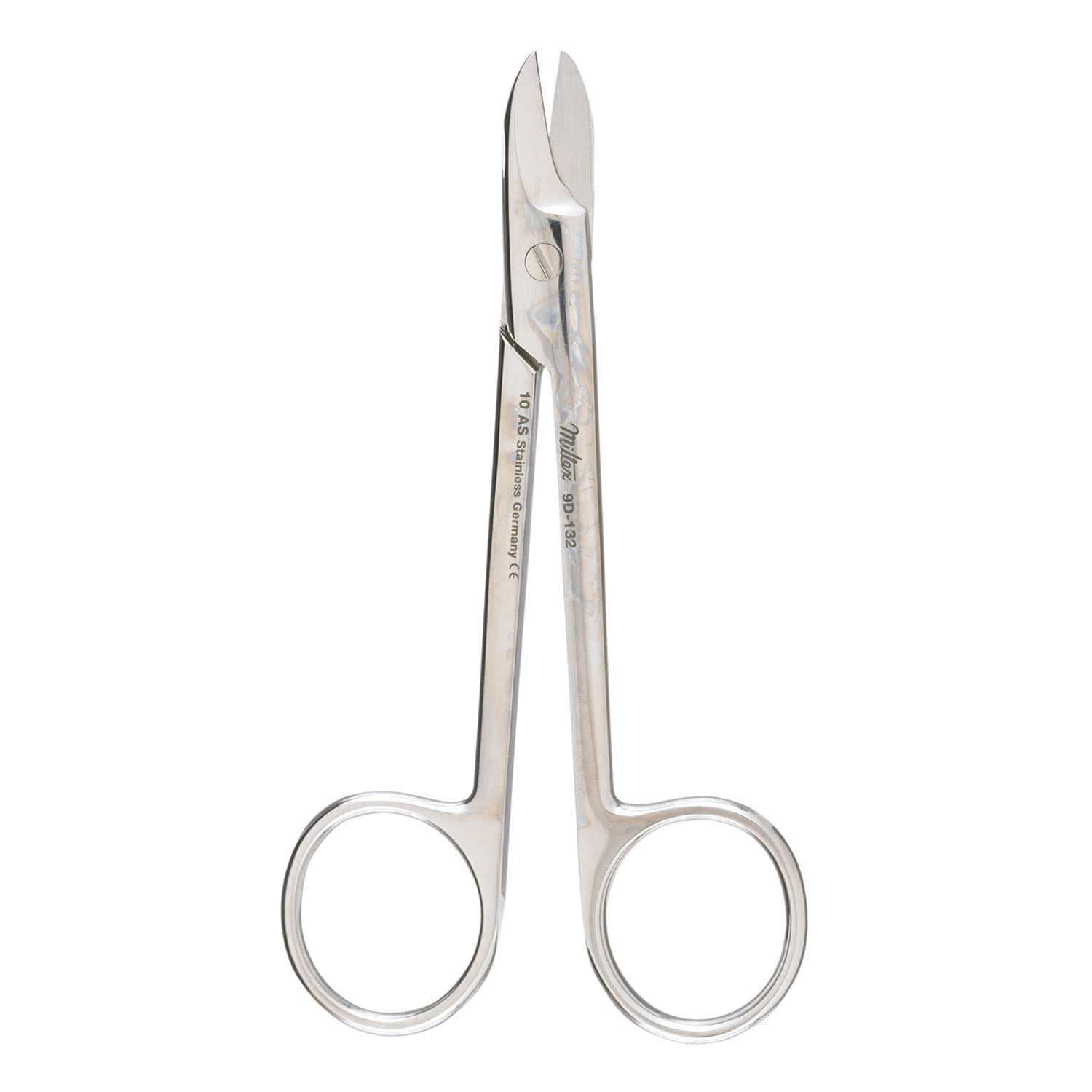 Wire Cutting Scissors, 4_", One Serrated Blade, Straight