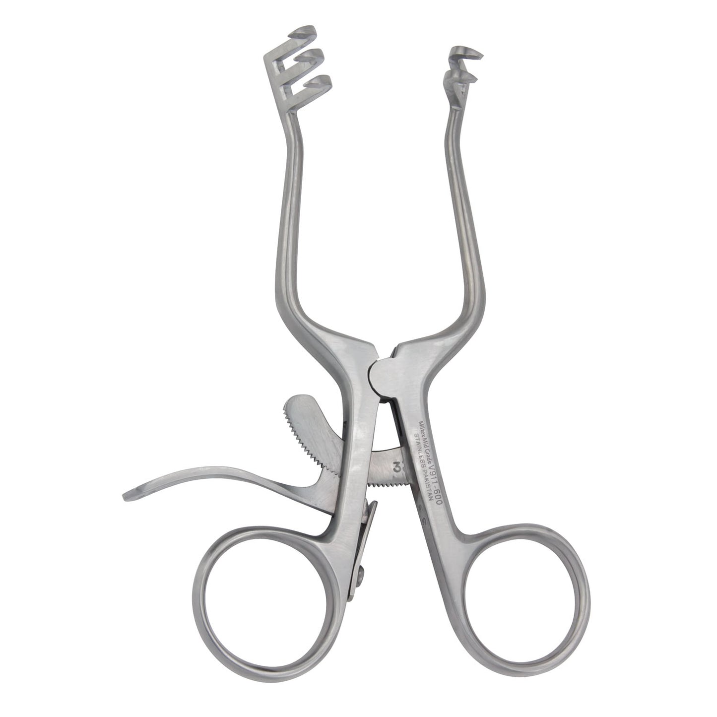Weitlaner Retractor, 4" Sharp, 2x3 Teeth