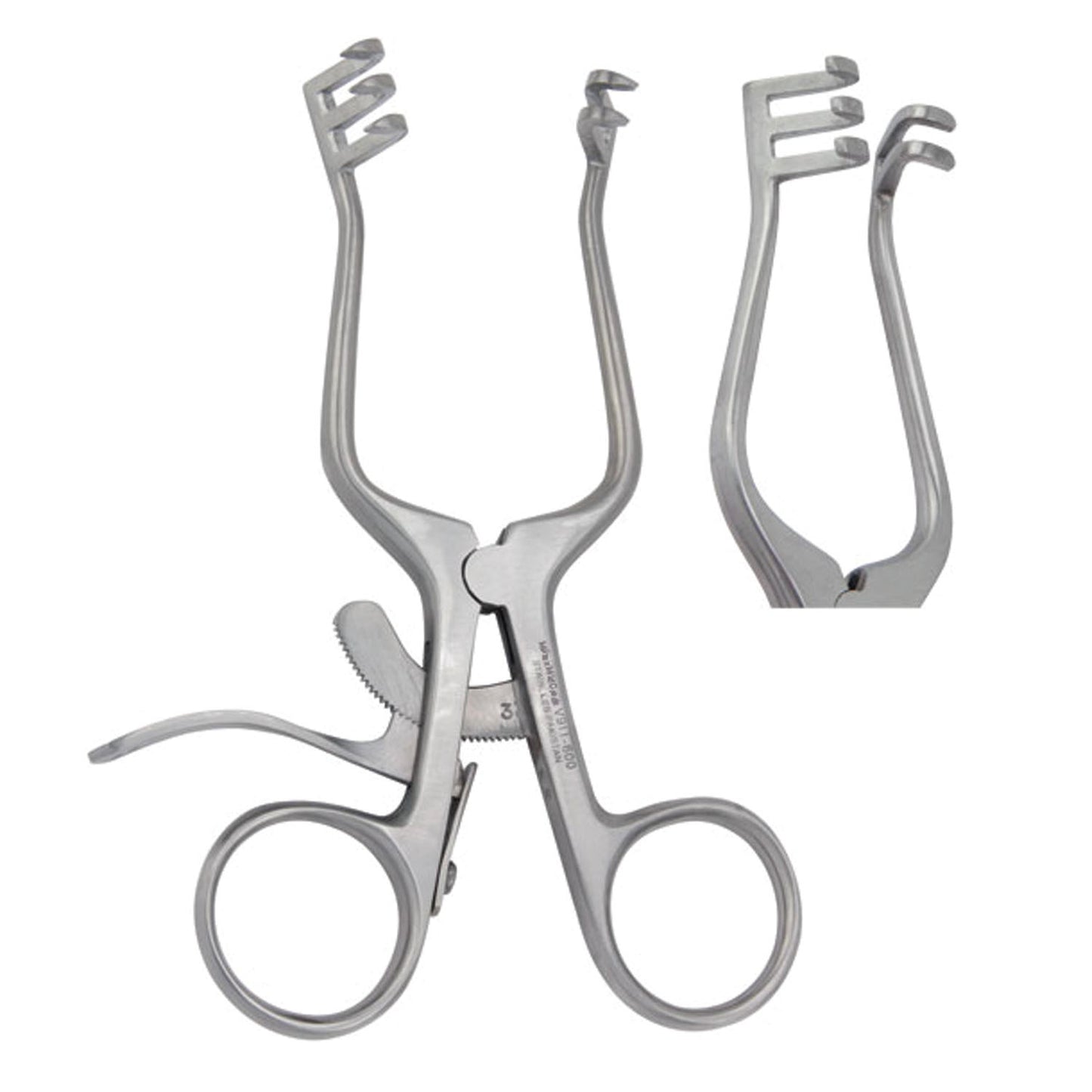 Weitlaner Retractor, 4" Blunt, 2x3 Teeth