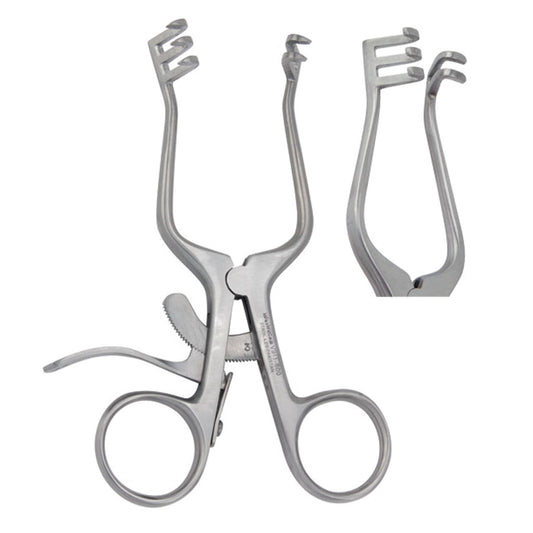 Weitlaner Retractor, 4" Blunt, 2x3 Teeth