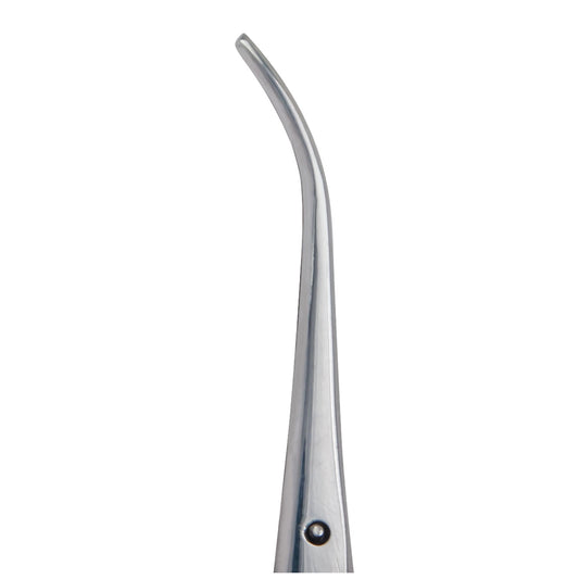 Eye Dressing Forceps, 4" Half Curved, Serrated