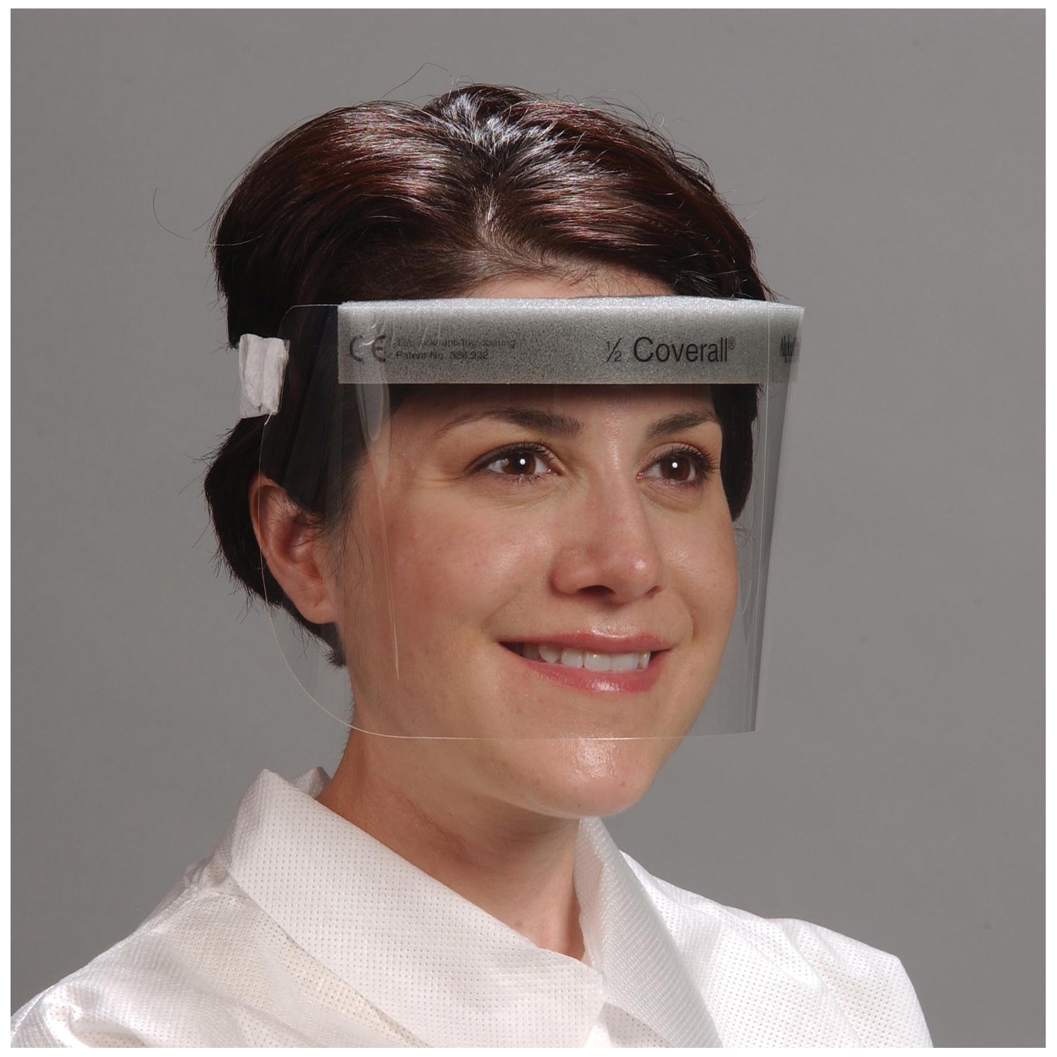 Half Face Shield with Velcro Band, 25/bx, 4 bx/cs