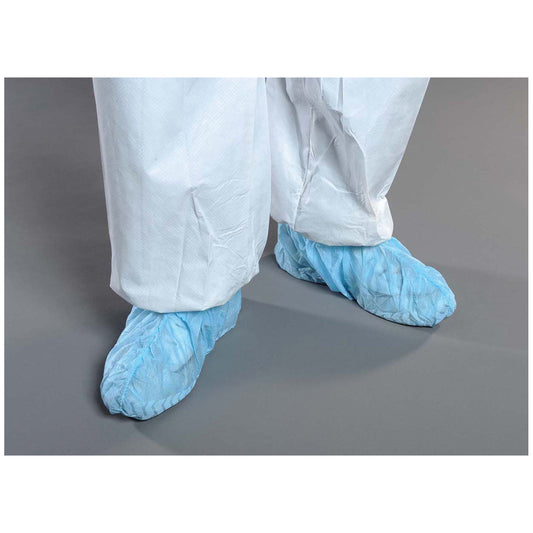 Shoe Cover, Blue, X-Large, Serge Seam, Anti-Skid Adhesive on Sole, 150 pr/cs