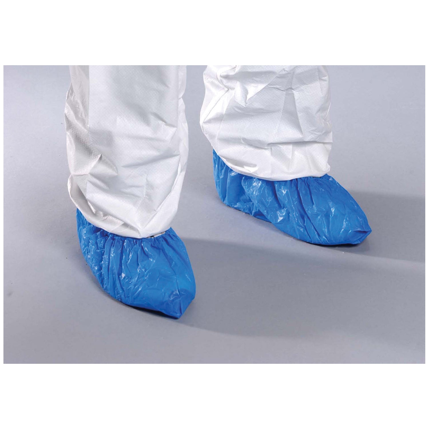 Shoe Cover, X-Large, Blue, All Film, Fluid Resistant, Heat Sealed, 500 pr/cs