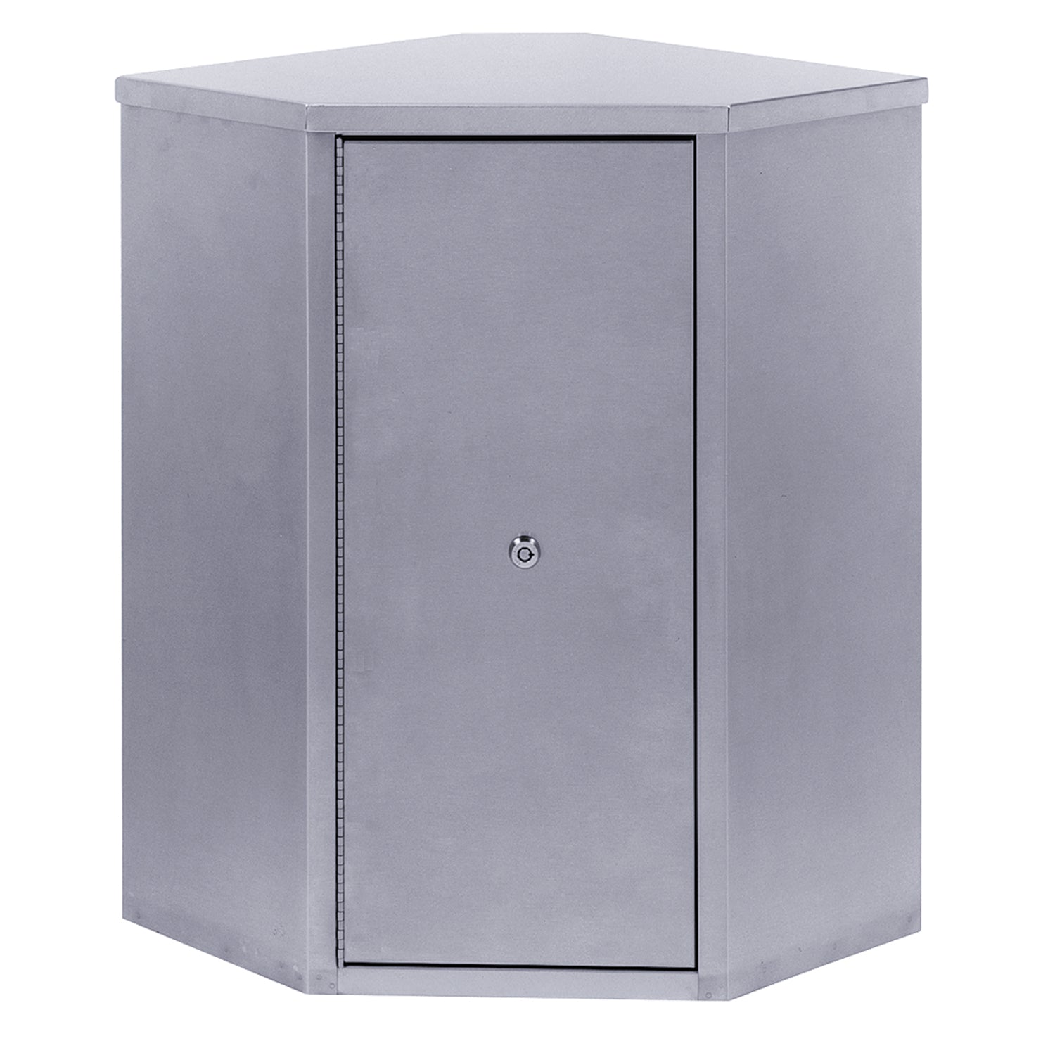 Corner Narcotic Cabinet, Single Door , Double Lock, 24"H x 24"W x 8"D
