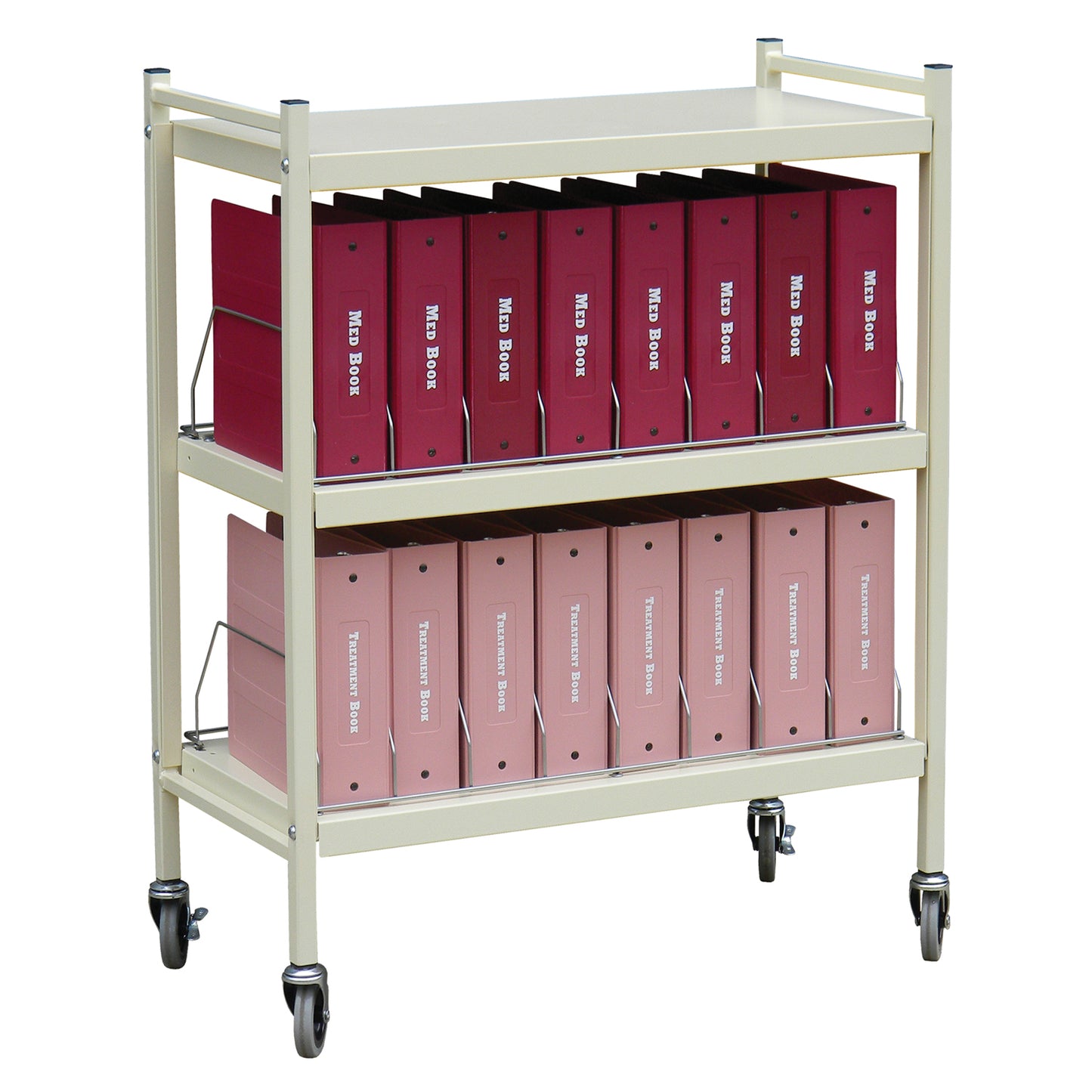 Chart Rack Big Beam Standard Omnicart For Binders, 3_" Spine, 3 Shelves, 2 Organizers, 16 Capacity, 43_"H x 34_"W x 17"D