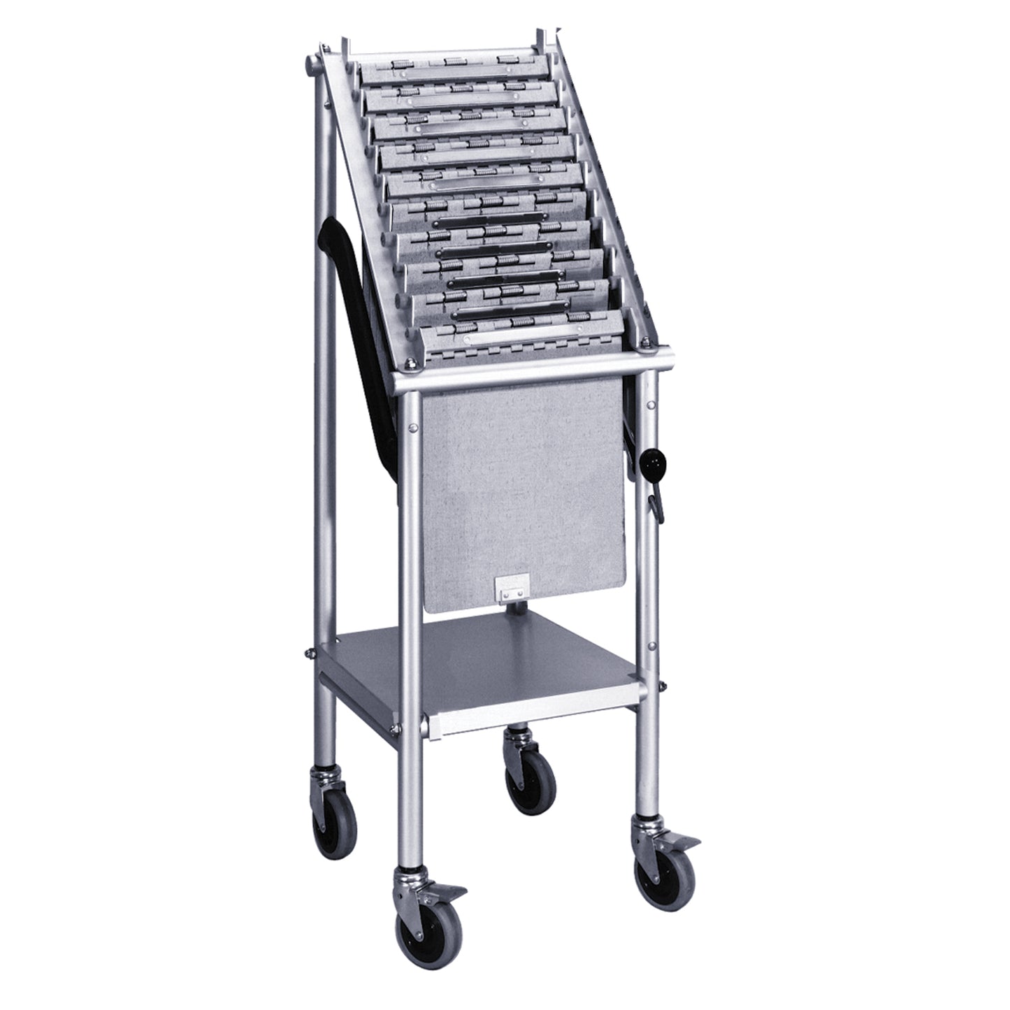 Wheeled Chart Carrier, 10 Chart Capacity, 1 Tier, 13"W x 13"D x 37"H