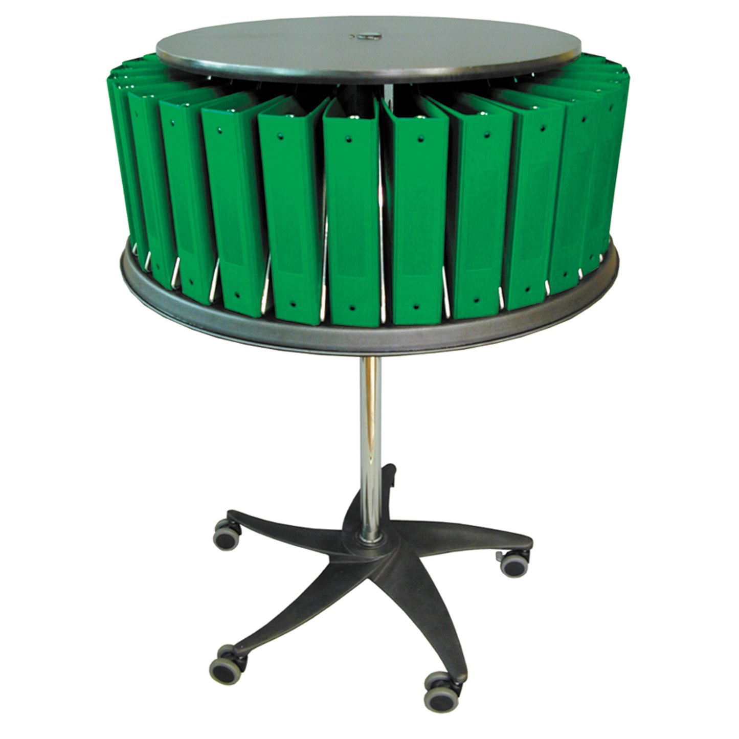 Chart Carousel, Floor-Single Tier, 30 Chart Capacity, 1 x 30, 49_H x 36W x 36D
