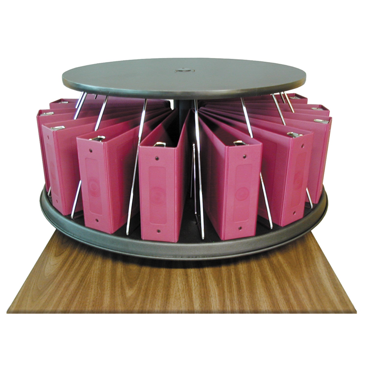 Chart Carousel, Countertop Model, Single Tier, 30 Chart Capacity, 17 7/8"H x 36"W x 36"D