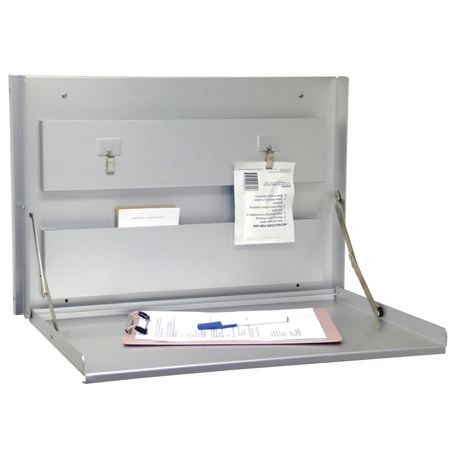 Wall Desk, Anodized Aluminum, 15"H x 20_"W x 3"D