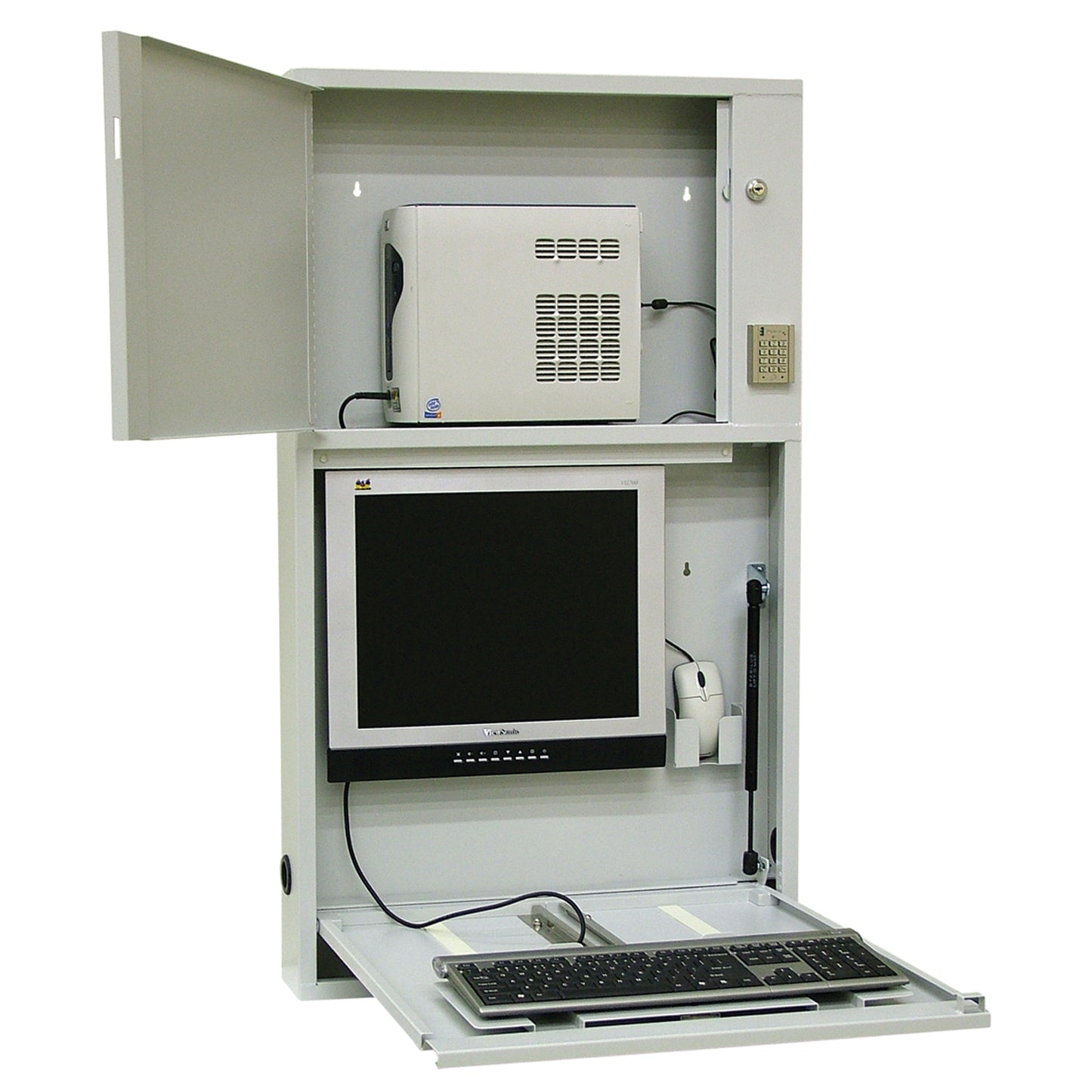 Full Size Work Station, Beige, 42"H x 24_"W x 4"D