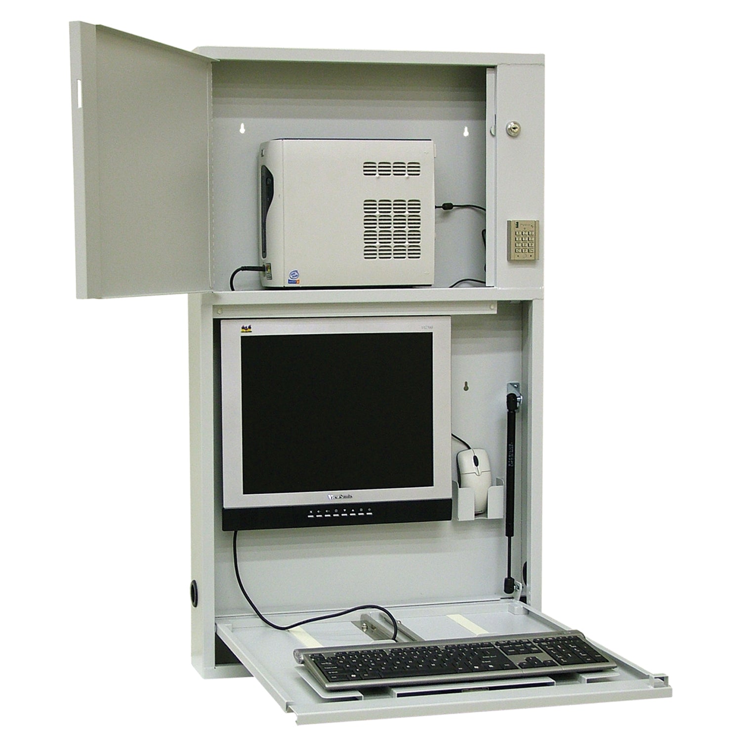 Full Size Work Station, Beige, 42"H x 24_"W x 4"D