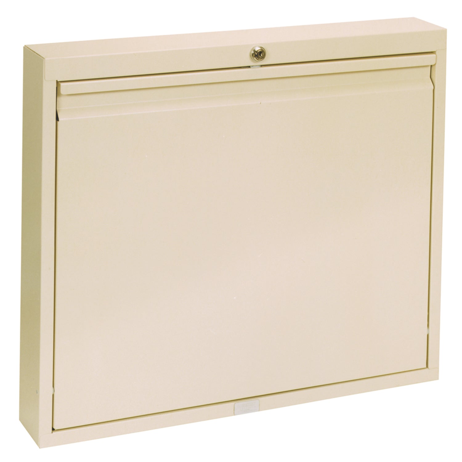 Full Size Wall Desk, Self Close Door & Flat Key, Light Grey, 23_"H x 30"W x 4"D